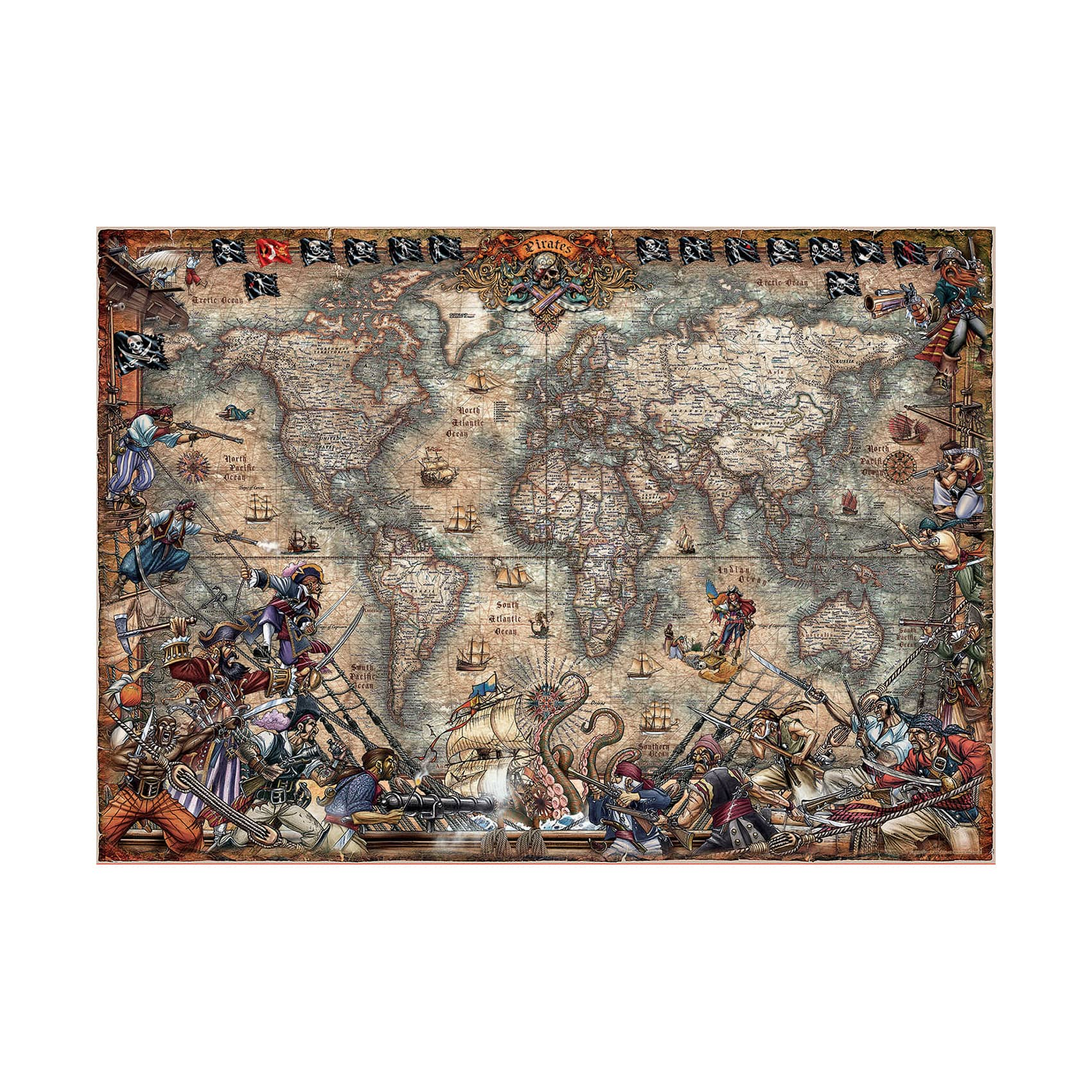 Pirates Map 2,000 Piece Jigsaw Puzzle