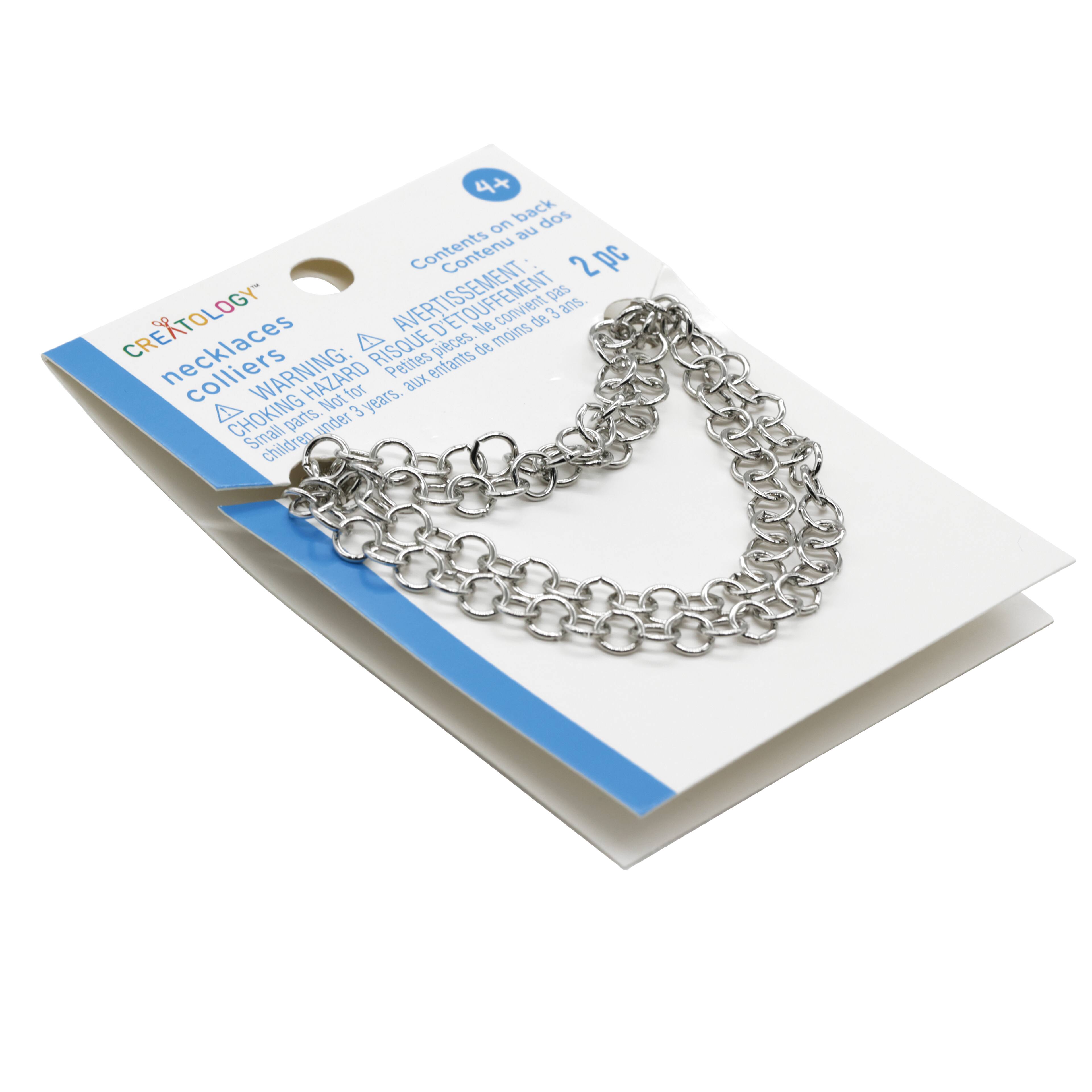 12 Packs: 2 ct. (24 total) Silver Necklaces by Creatology™