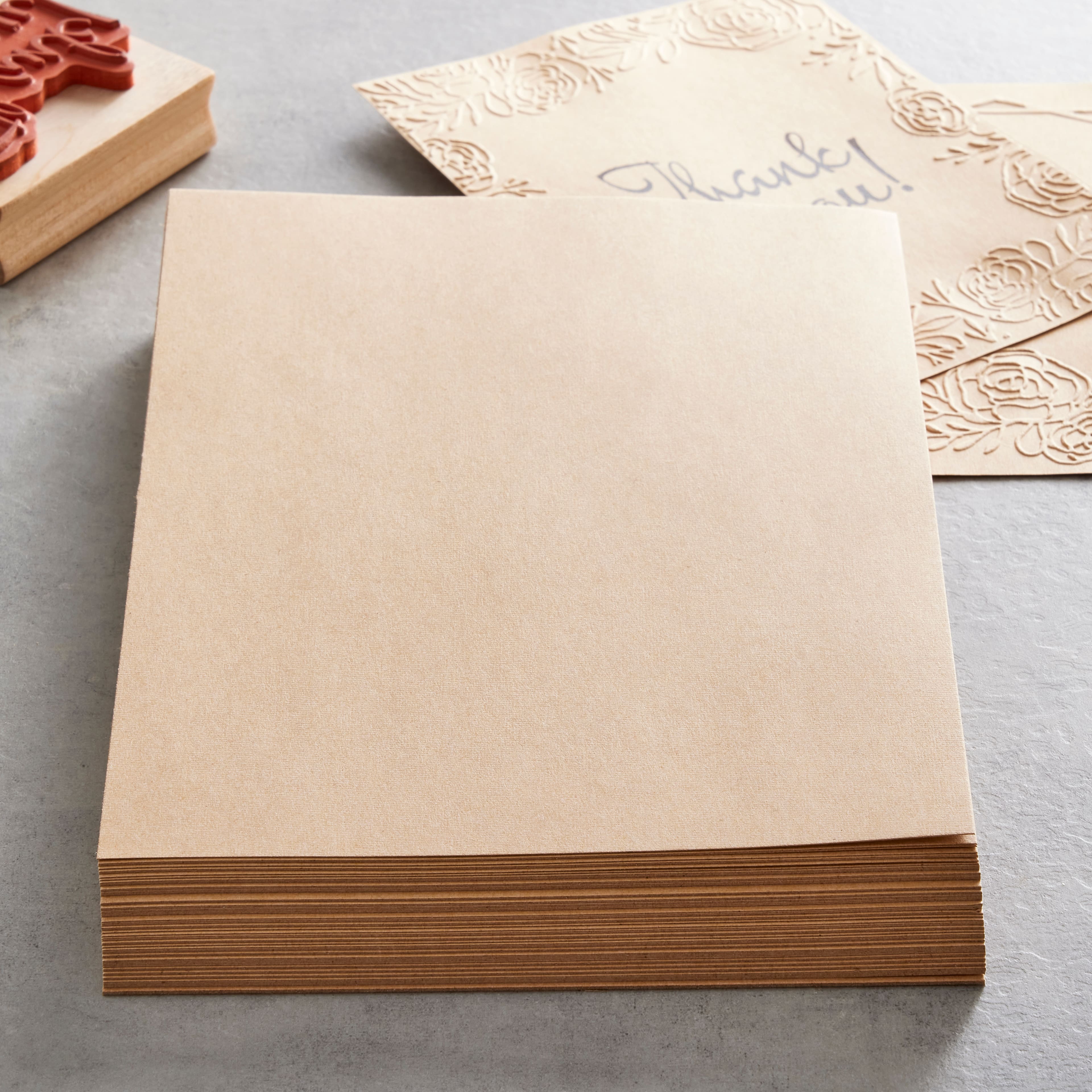 Kraft 5.5&#x22; x 7.5&#x22; Cardstock Paper by Recollections&#x2122;, 100 Sheets