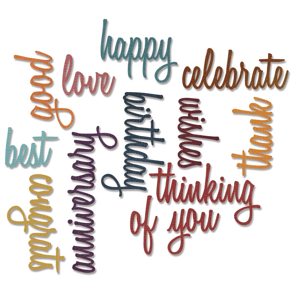 Sizzix® Thinlits™ Celebration Script Words Die Set by Tim Holtz®