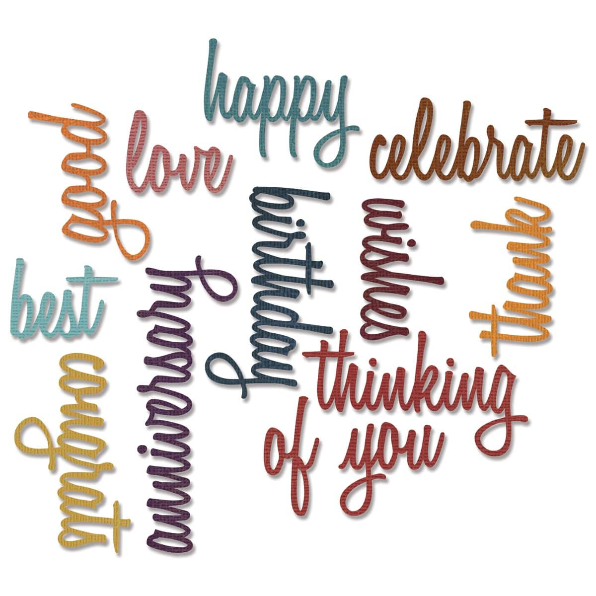 Sizzix&#xAE; Thinlits&#x2122; Celebration Script Words Die Set by Tim Holtz&#xAE;