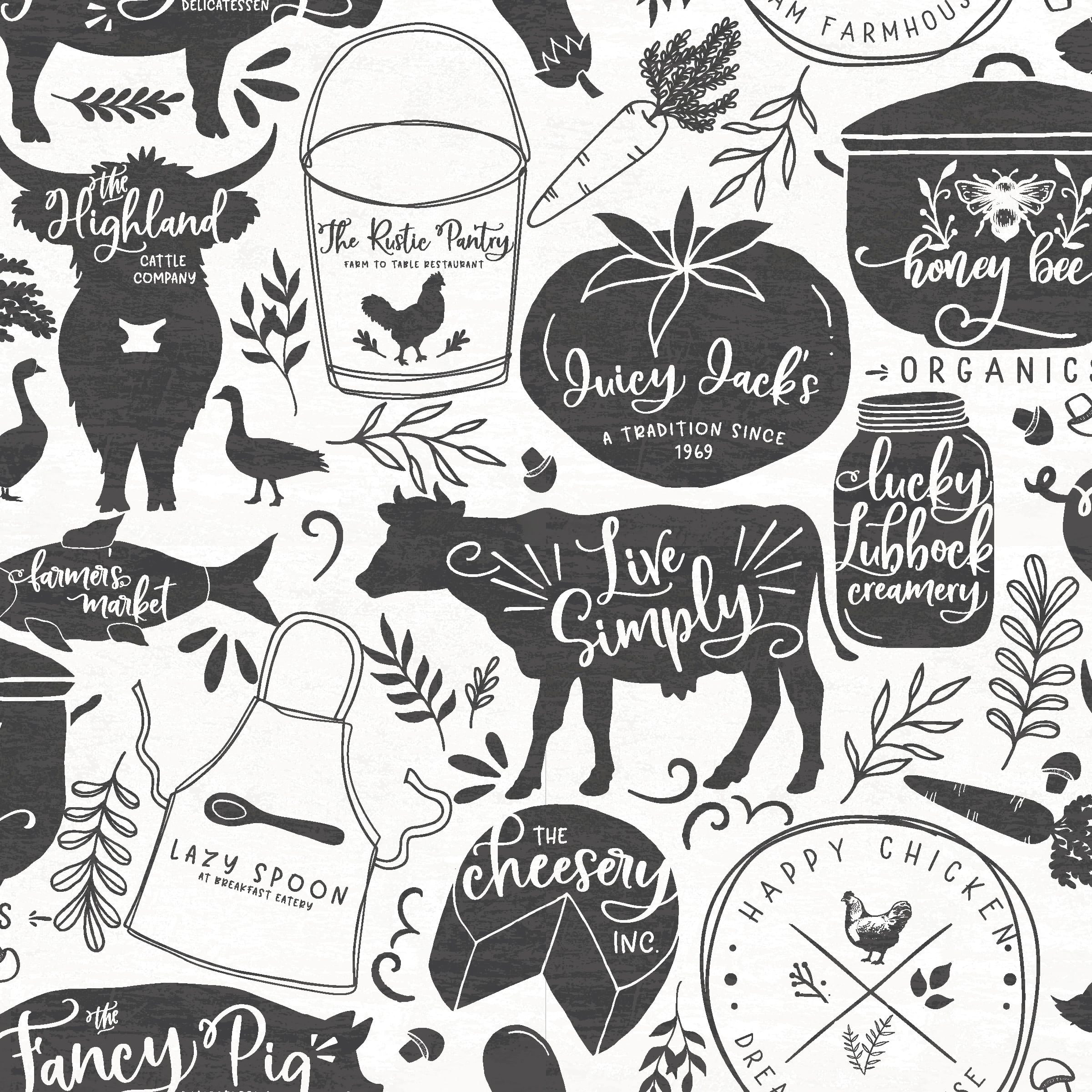 Black & White Fabric Strips by Loops & Threads®