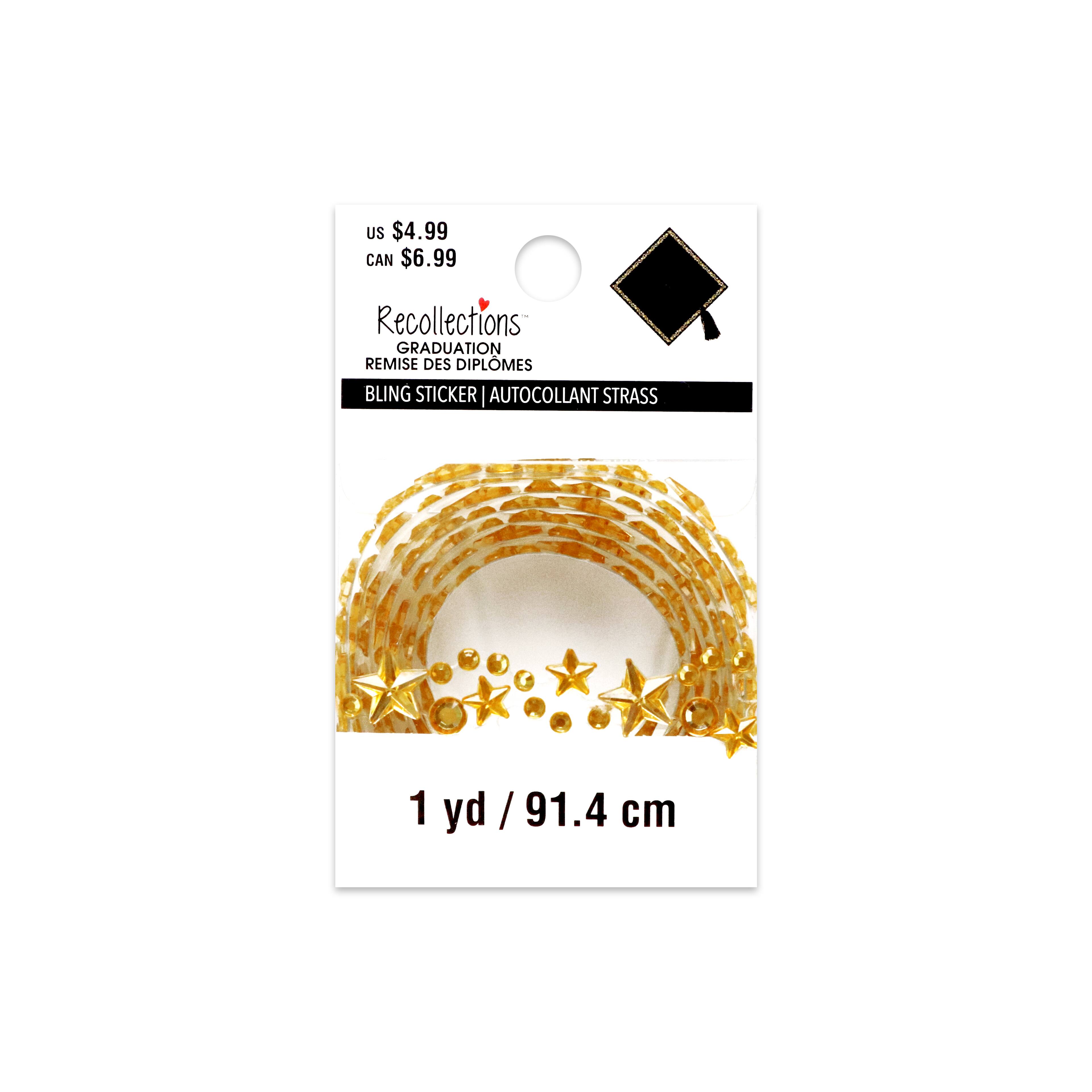 Gold Stars Graduation Bling Sticker Roll by Recollections™