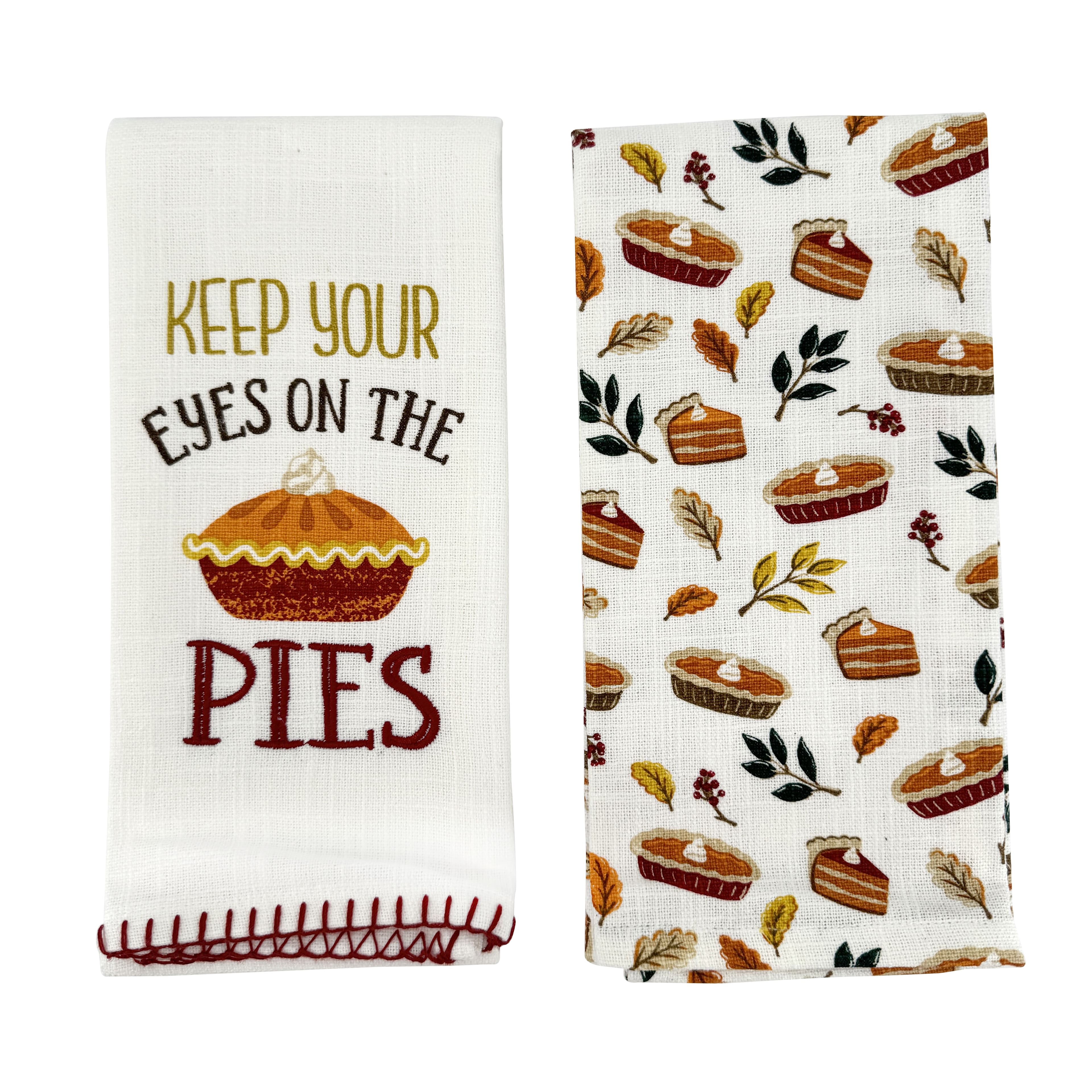 Keep Your Eyes on the Pies Tea Towel Set by Celebrate It&#xAE;