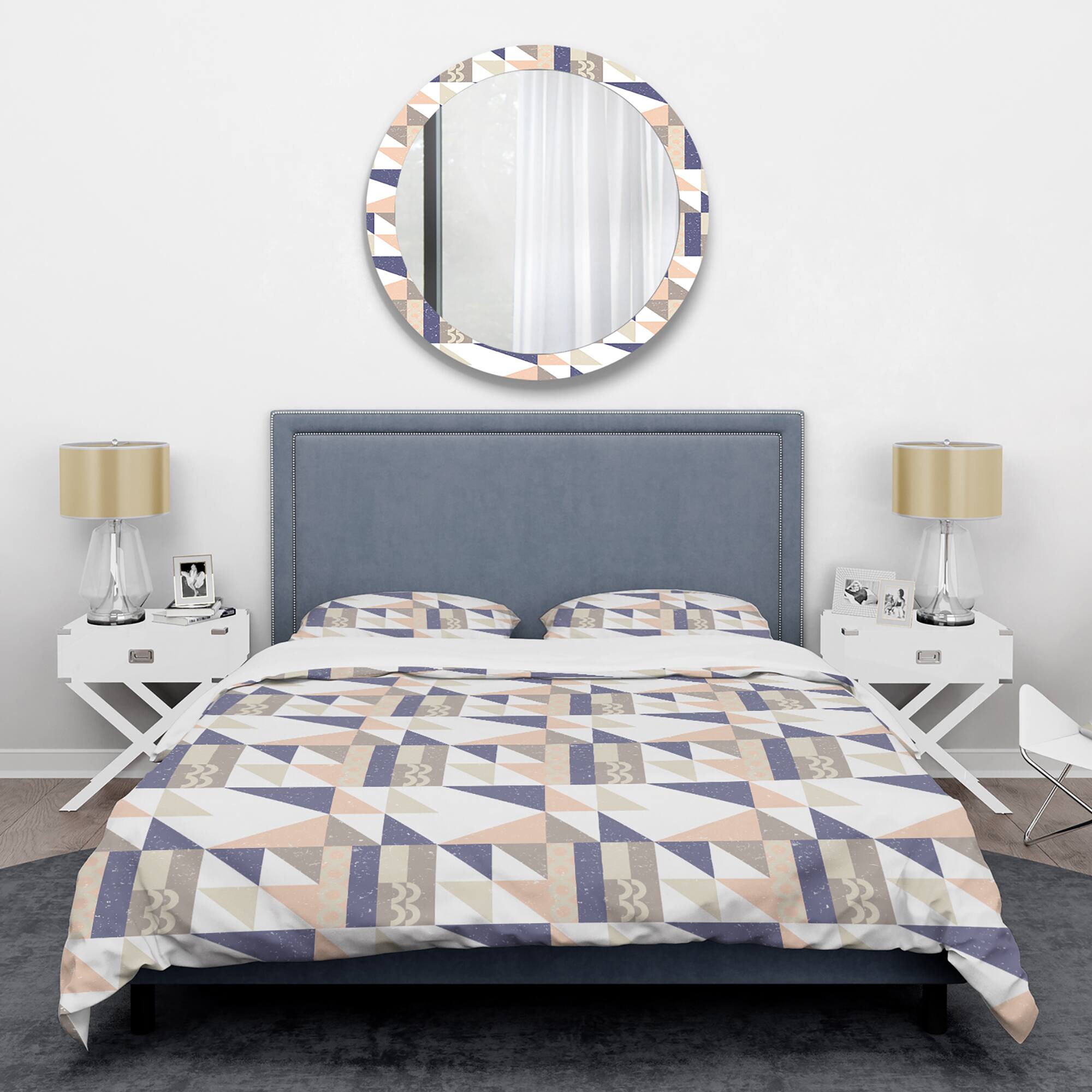 Designart &#x27;Retro Geometric Design X&#x27; Mid-Century Duvet Cover Set