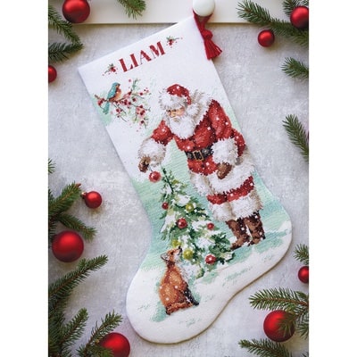 08805 Counted cross stitch kit DIMENSIONS Christmas Eve Fun. Stocking