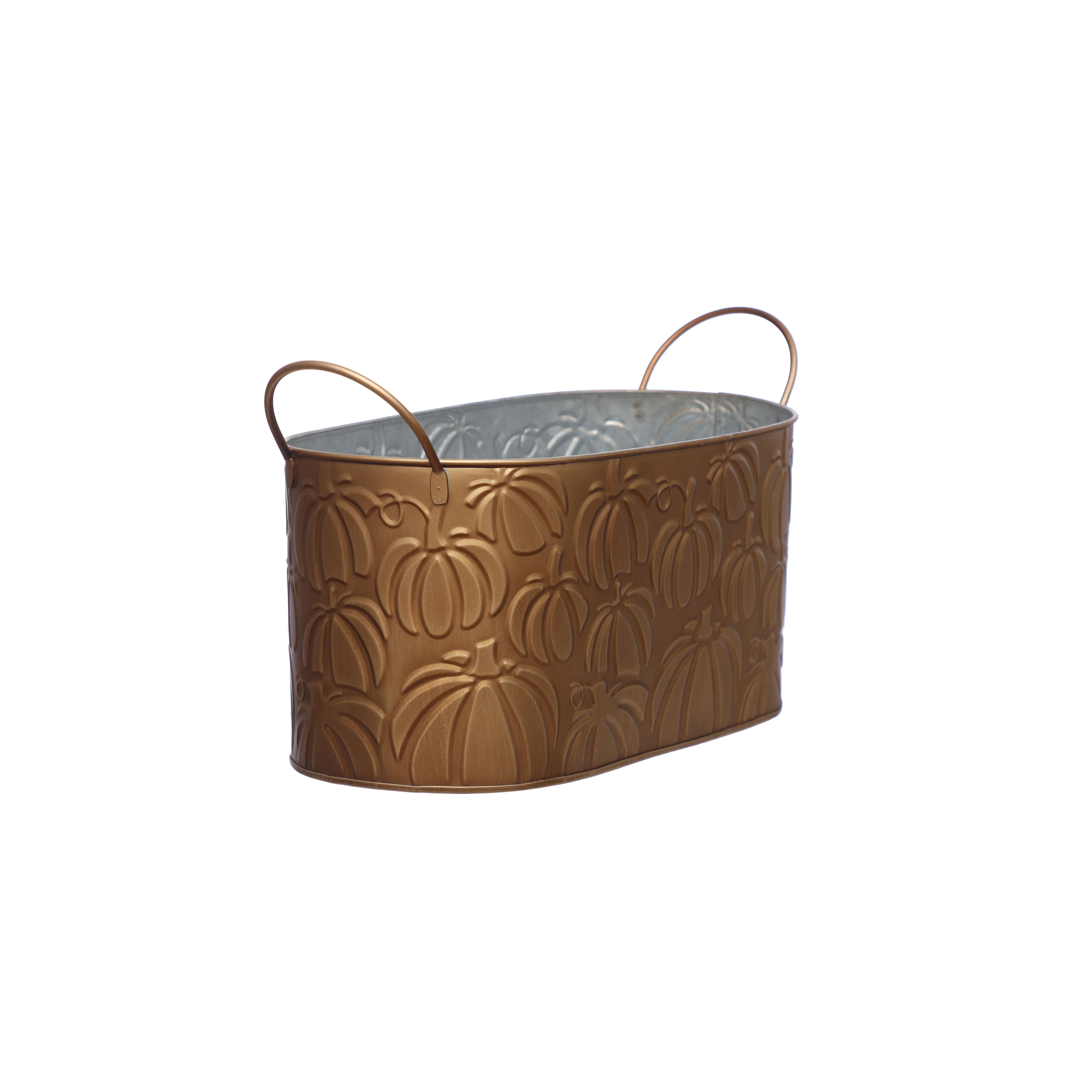 11.5&#x22; Gold Pumpkin Metal Bucket by Ashland&#xAE;