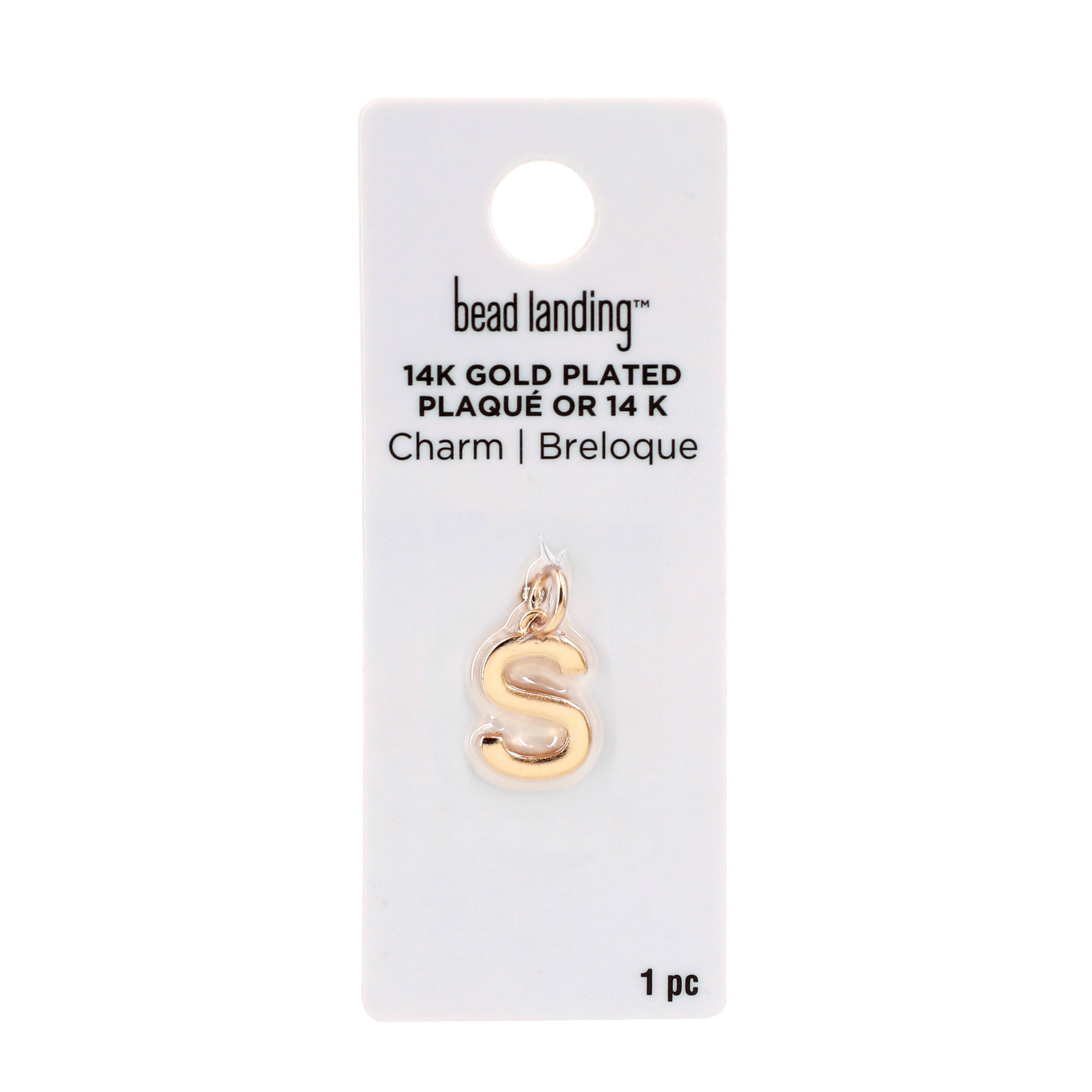 14K Gold Plated Letter Charm by Bead Landing&#x2122;