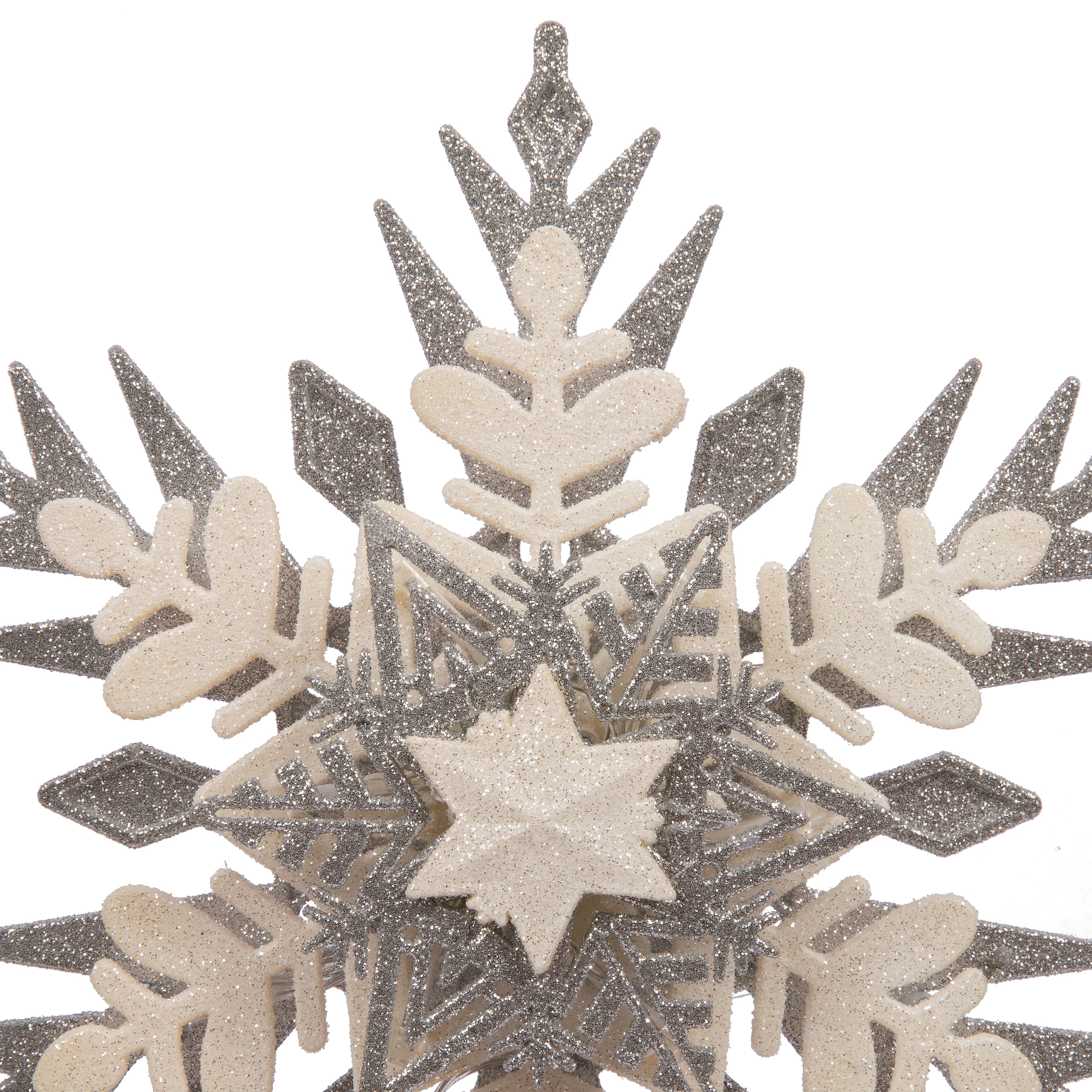 13ct. Warm White LED Snowflake Tree Topper by Ashland&#xAE;