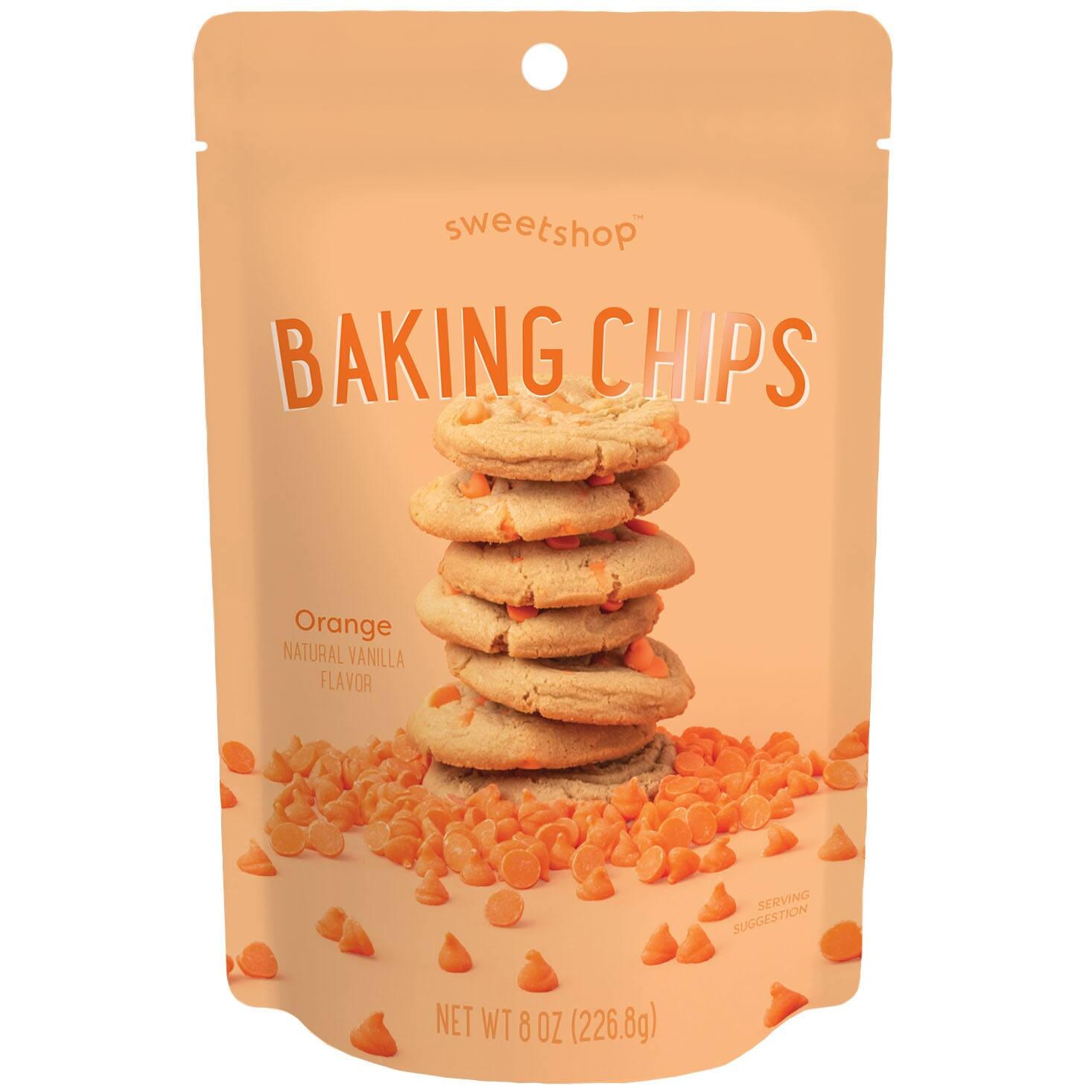 Sweetshop&#x2122; Orange Baking Chips, 8oz.