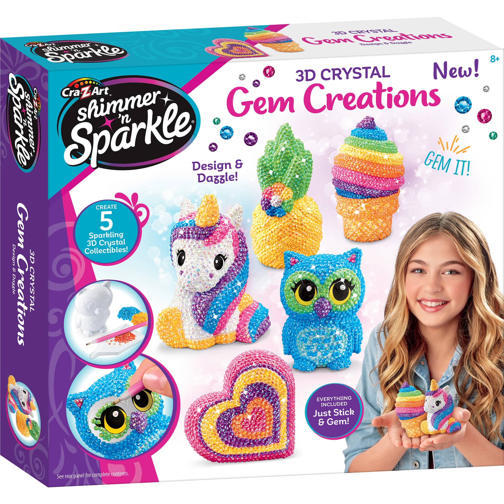 Cra-Z-Art&#xAE; Shimmer &#x27;n Sparkle 3D Crystal Gem Creations