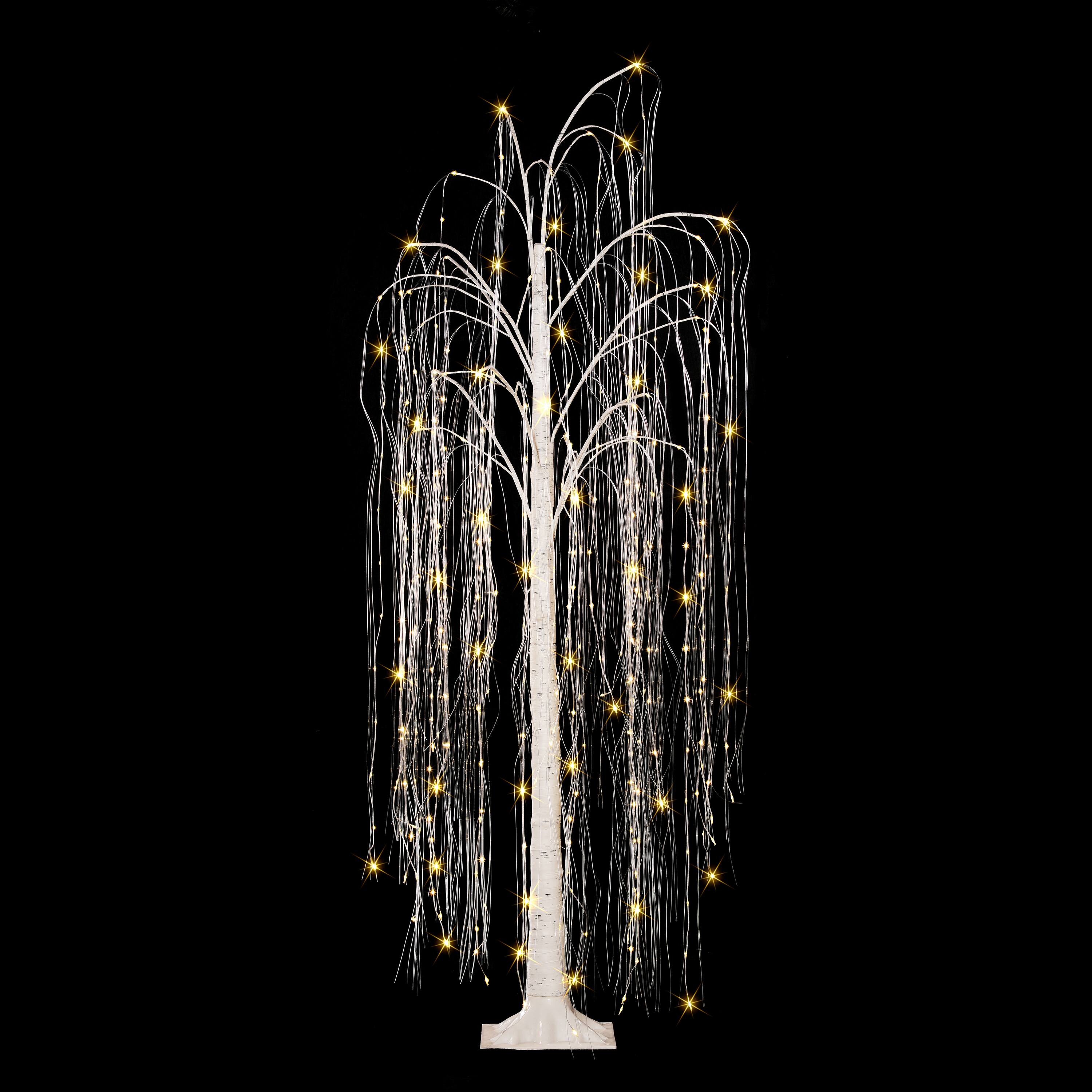 6ft. Pre-Lit Outdoor Willow Artificial Christmas Tree, Clear Lights