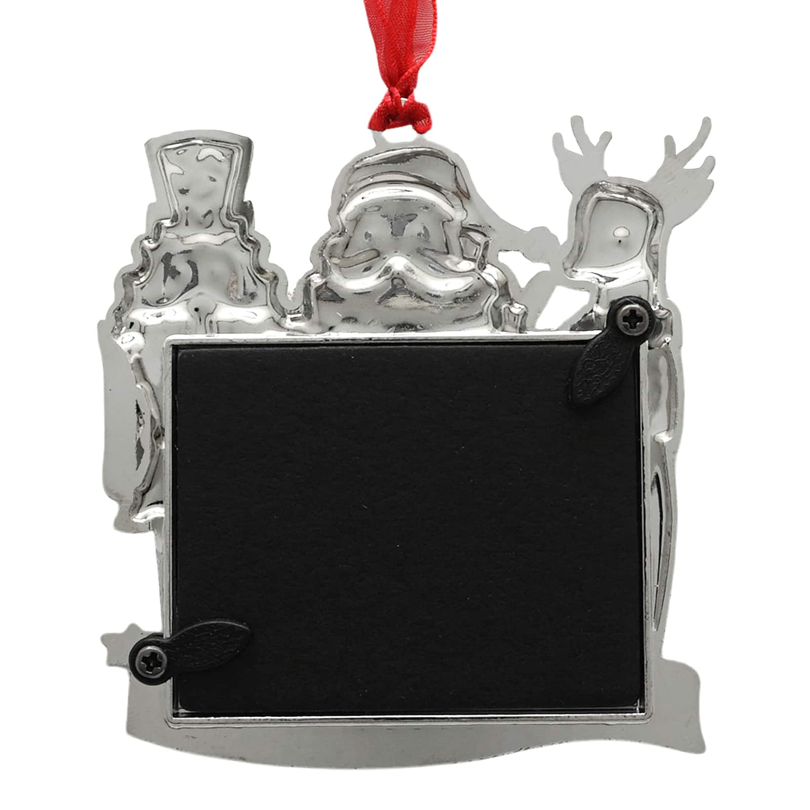 1.75" x 2.25" Silver Santa & Friends 2025 Ornament Frame by Studio Décor®
