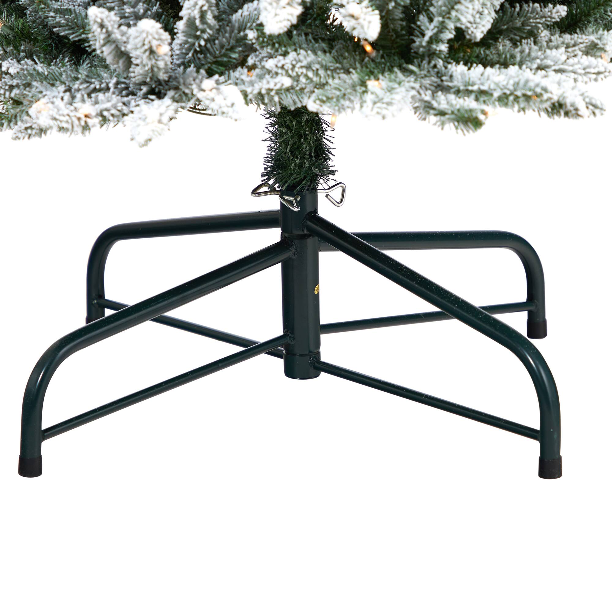 12ft. Pre-Lit Flocked Artificial Pencil Christmas Tree, Clear Lights