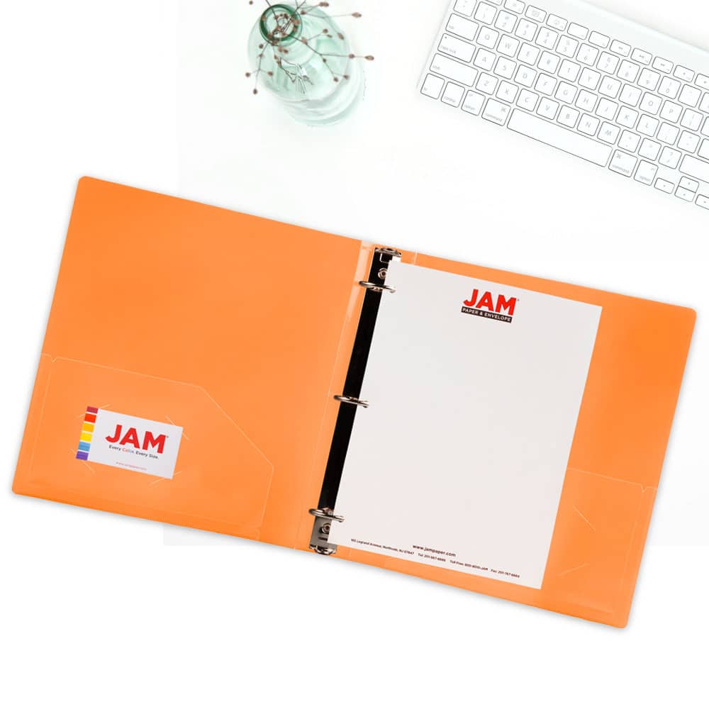JAM Paper 2&#x22; Glass Twill Plastic 3-Ring Binder