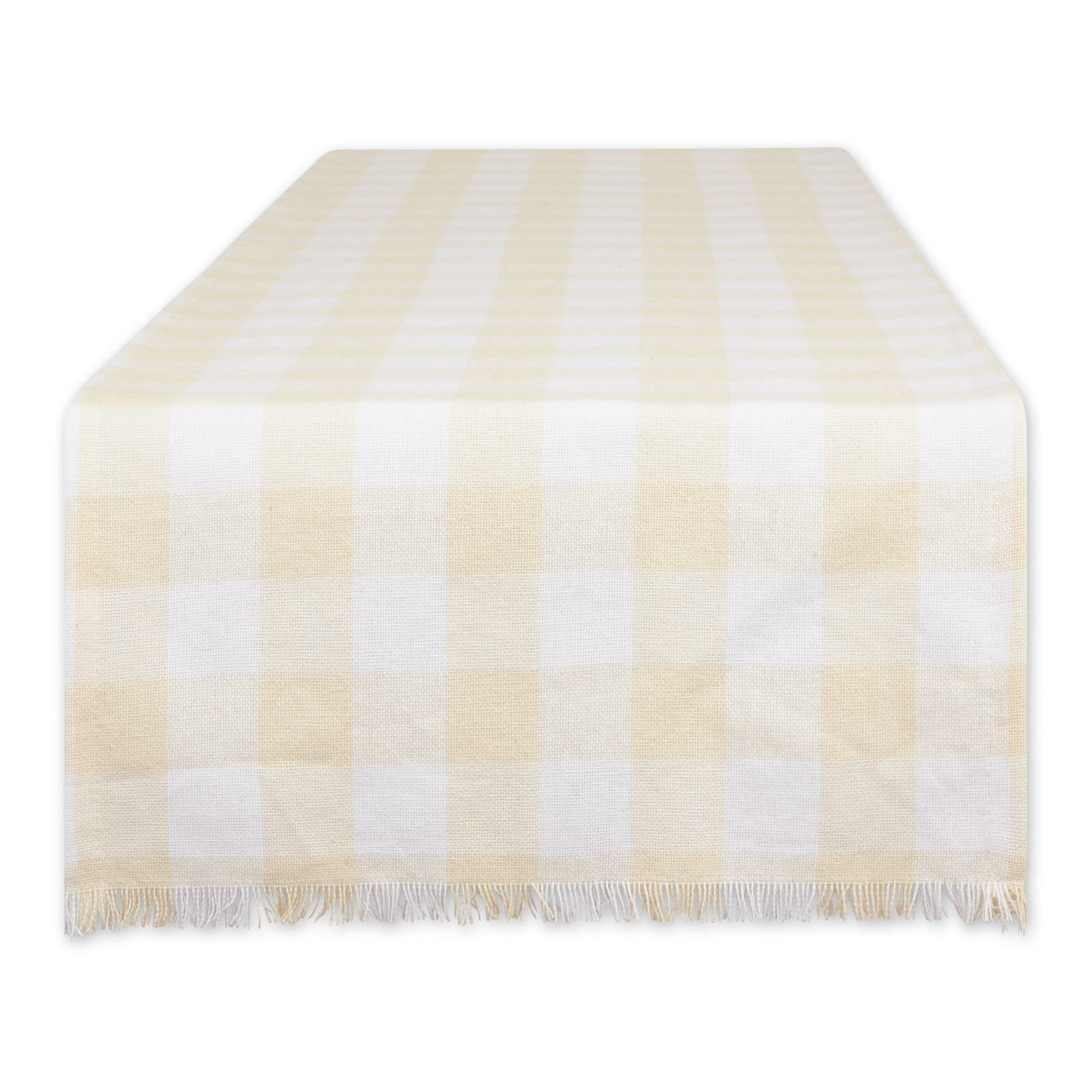 DII® 108" Heavyweight Check Fringed Table Runner