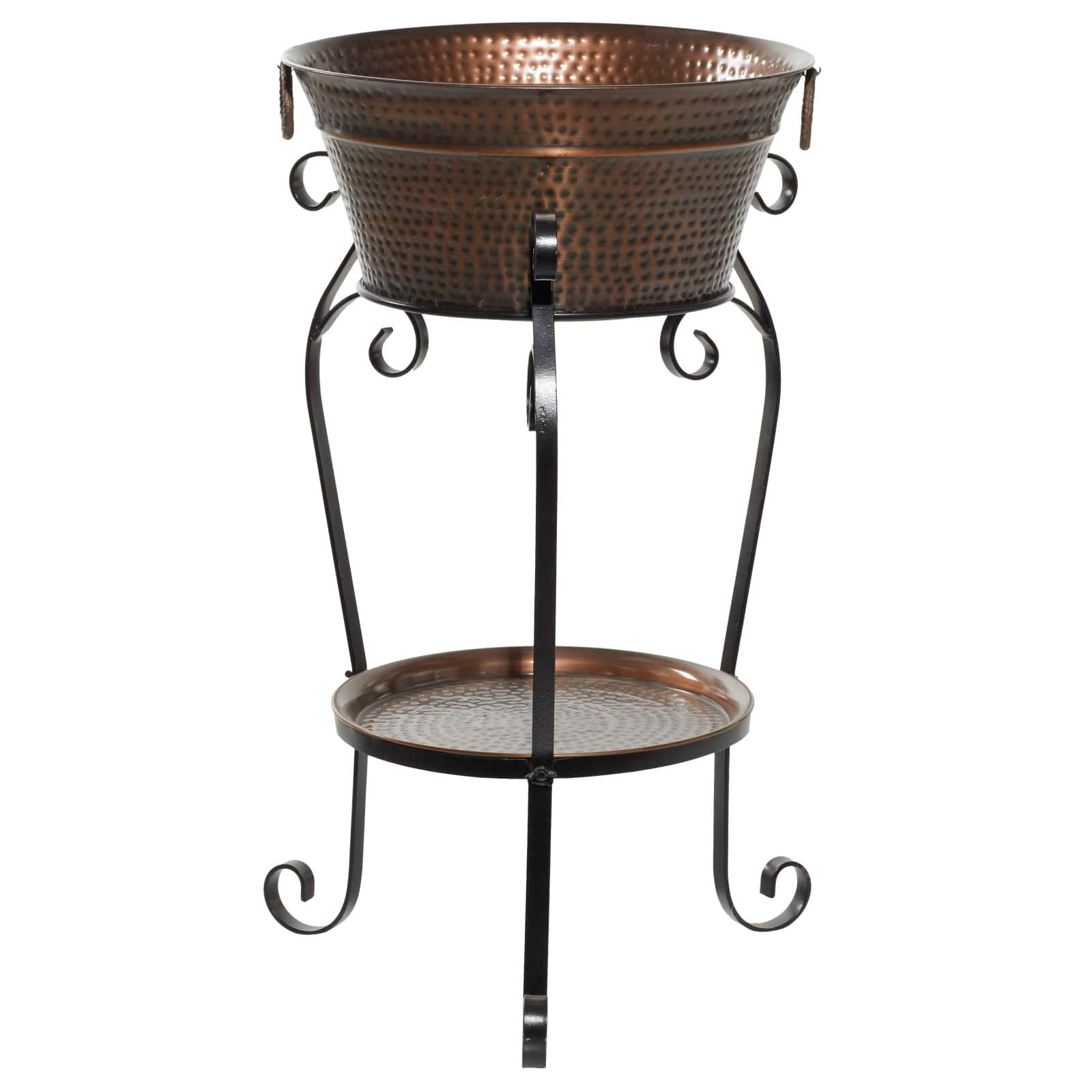 35&#x22; Copper Metal Rustic Wine Bucket