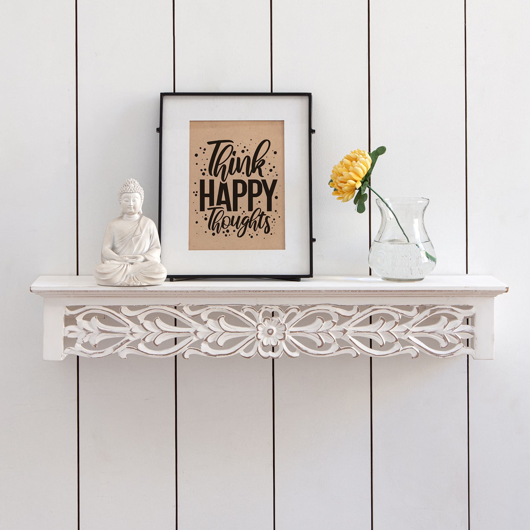 Habitat D&#xE9;cor Hyla 24&#x22; White Decorative Shelf