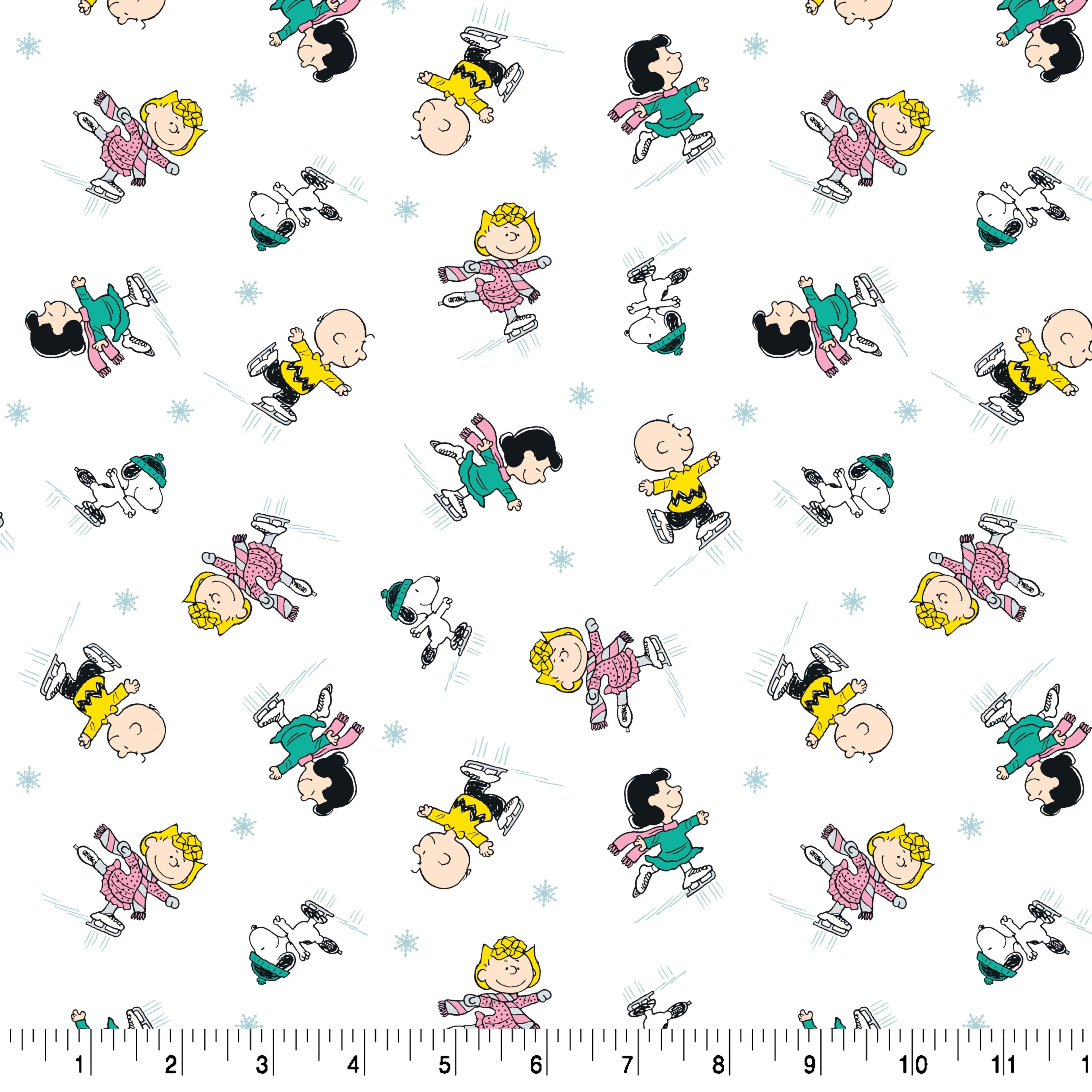 Peanuts&#xAE; Gang Ice Skating Cotton Fabric