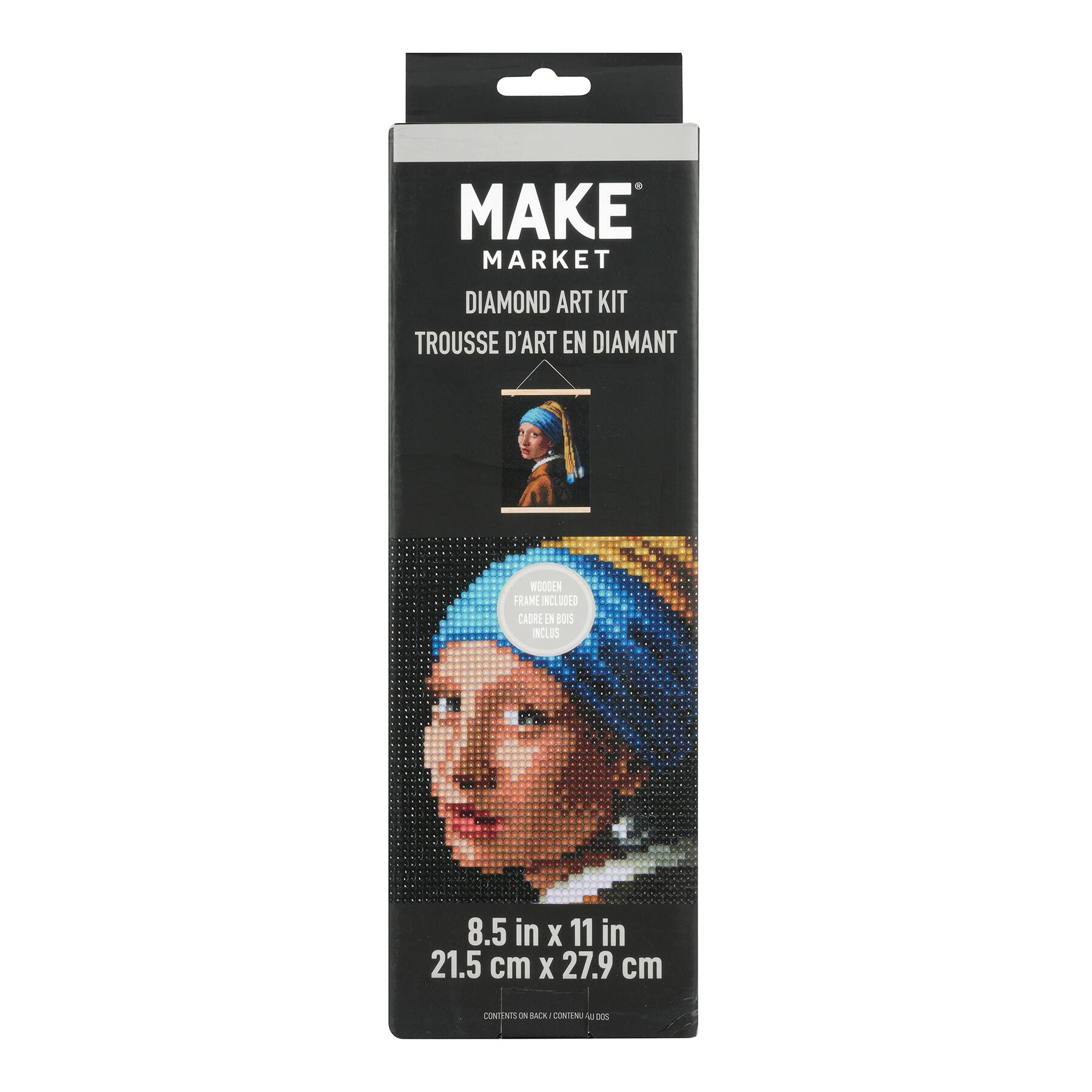 Girl with a Pearl Earring with Frame Diamond Art Kit by Make Market&#xAE;