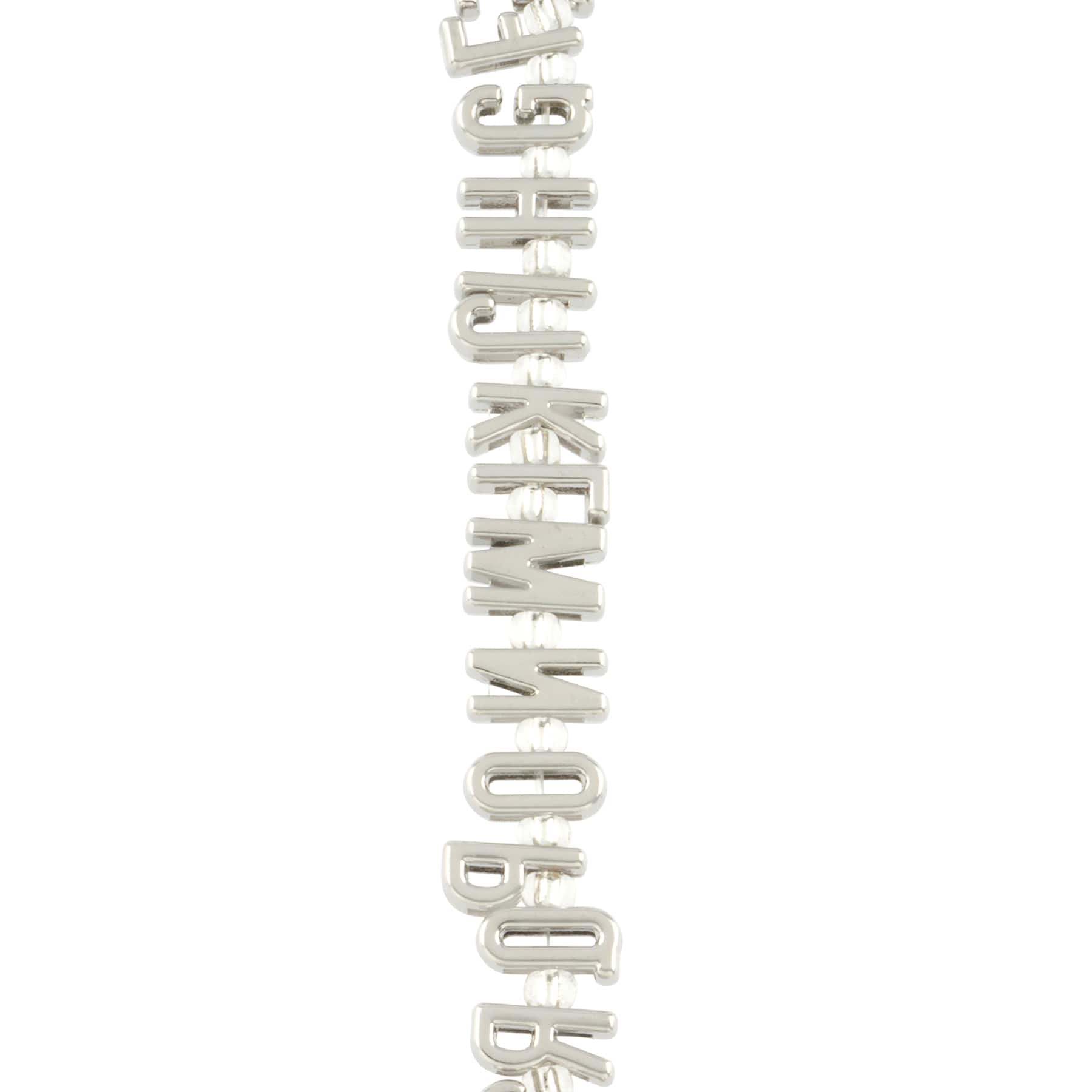 Rhodium Alphabet Metal Beads by Bead Landing&#x2122;