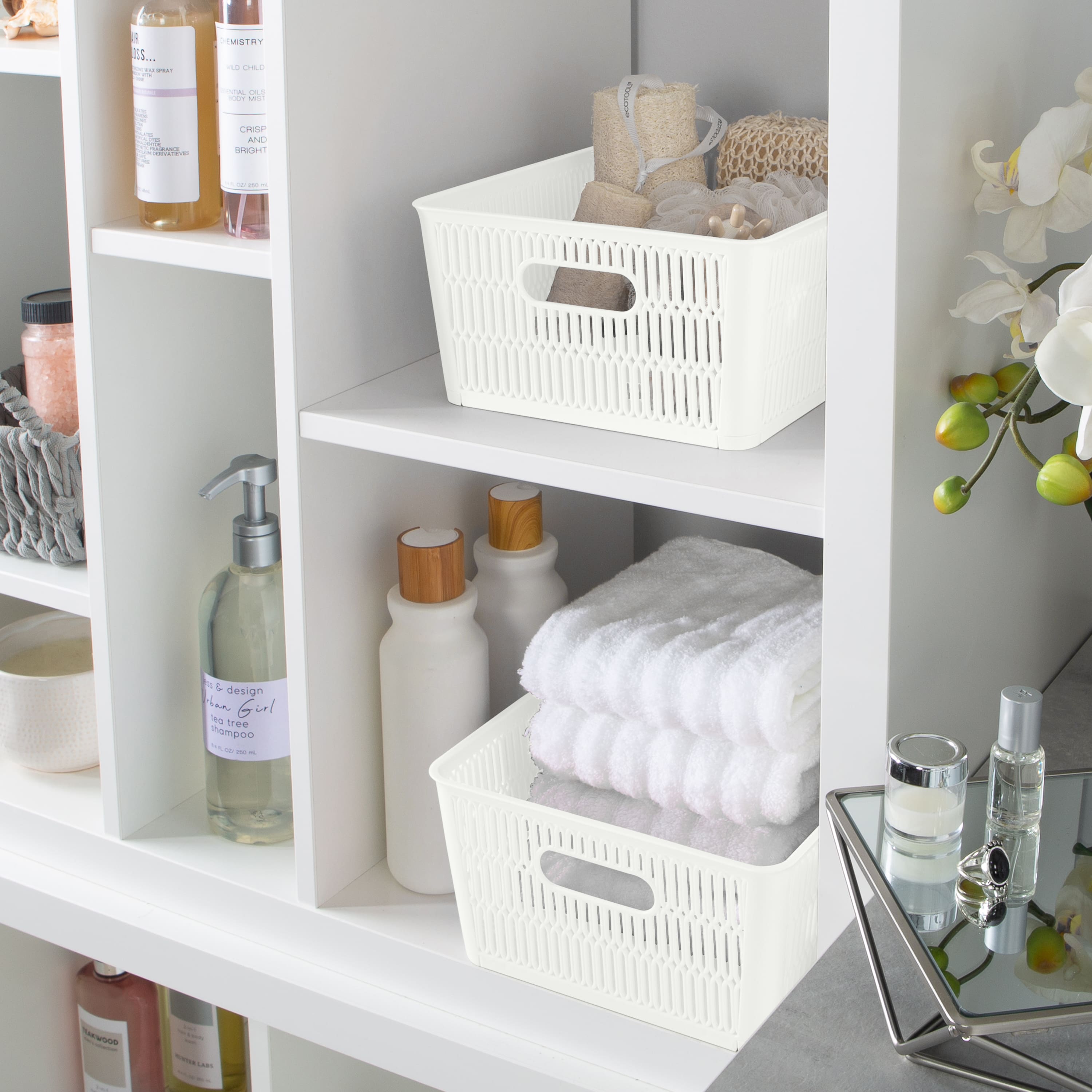 Simplify Slide Stack It Storage Tote Baskets, 2ct.