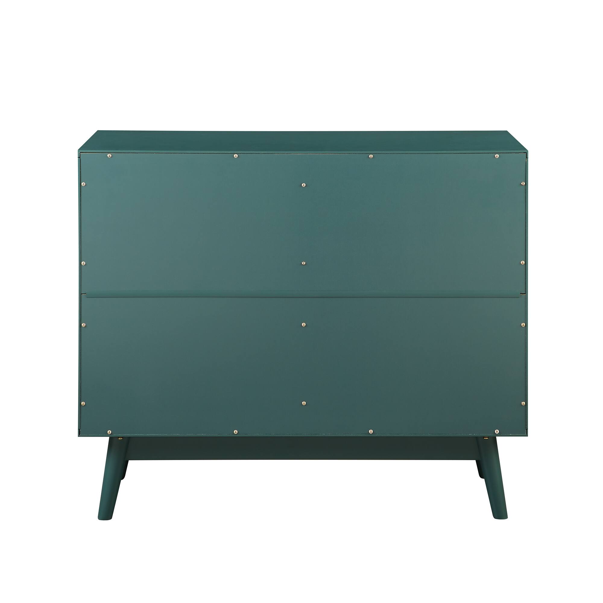 Walker Edison 36&#x22; Dark Teal Louvered Door Bar Cabinet