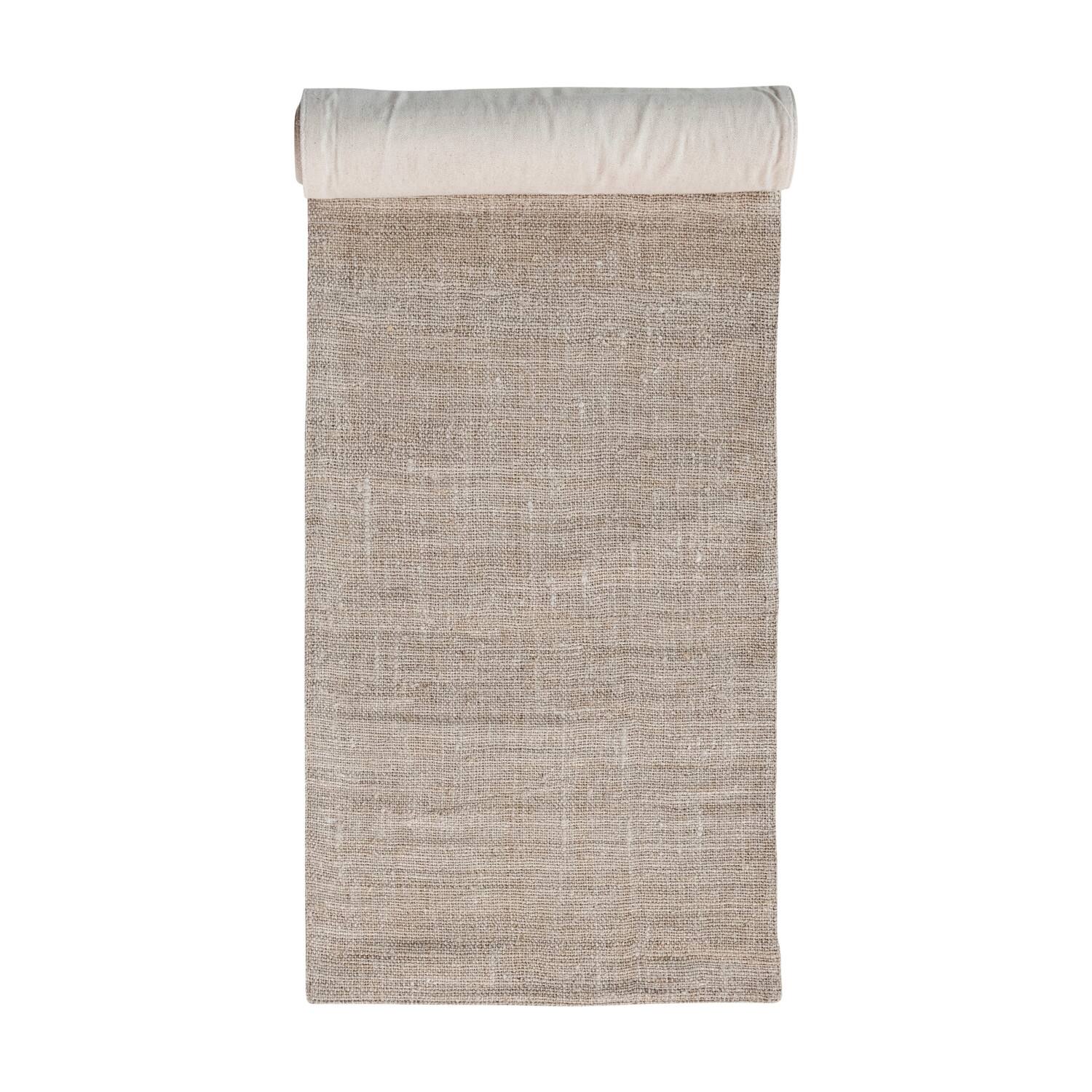 Hello Honey® 72" Natural Woven Hemp Fiber & Cotton Rectangle Table Runner