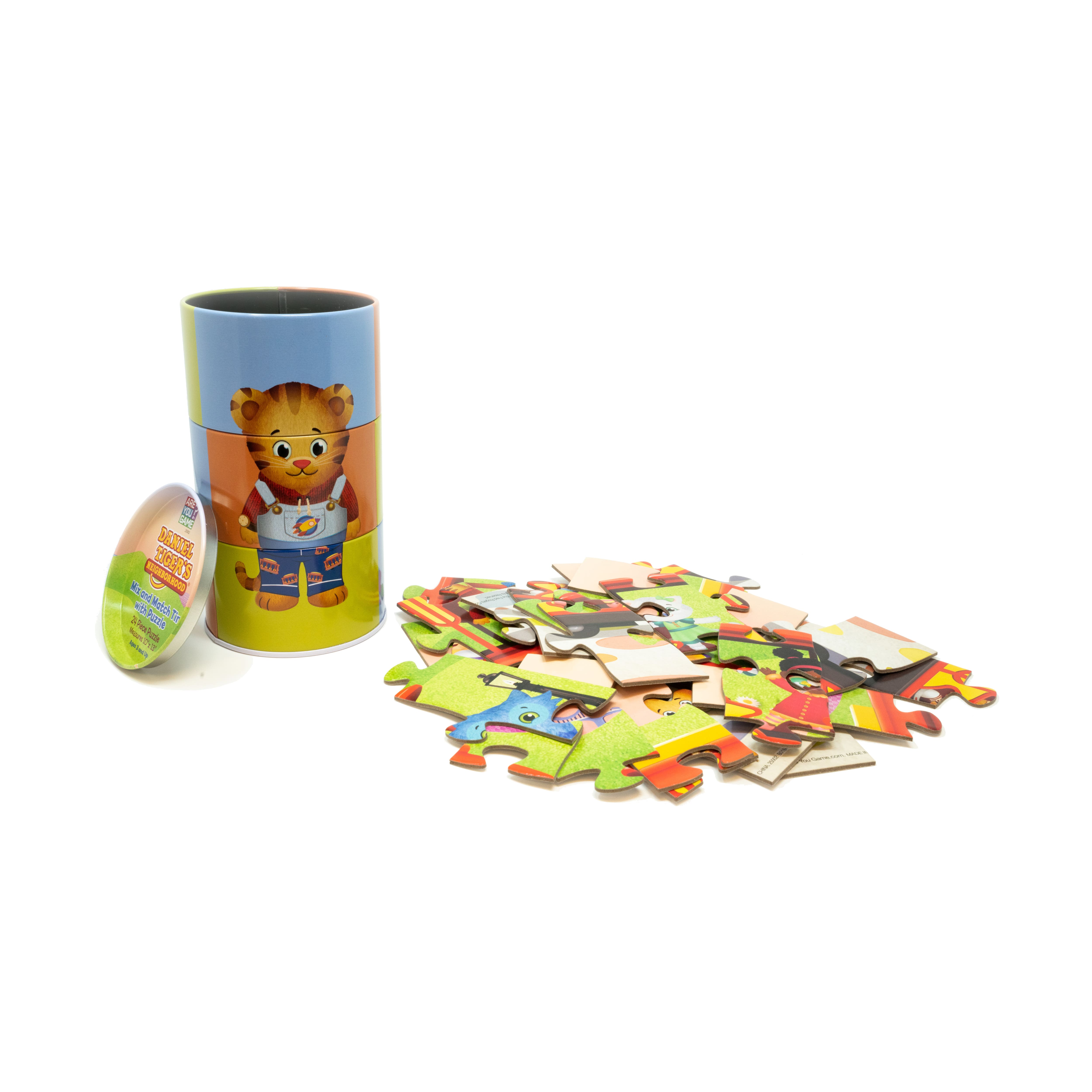 Daniel Tiger&#x27;s Neighborhood Mix and Match Tin with Puzzle:24 Pcs