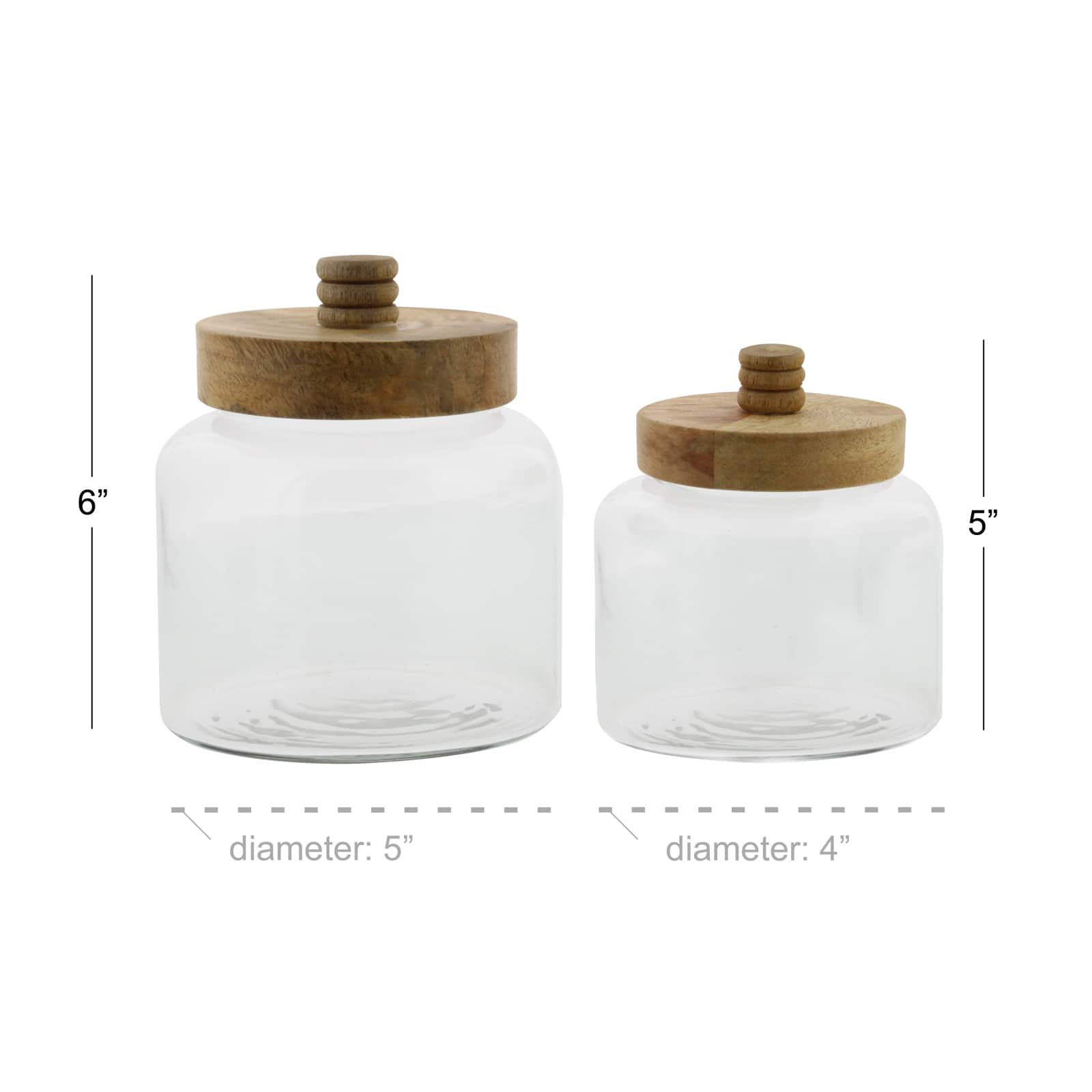 Clear Glass Farmhouse Canisters Set