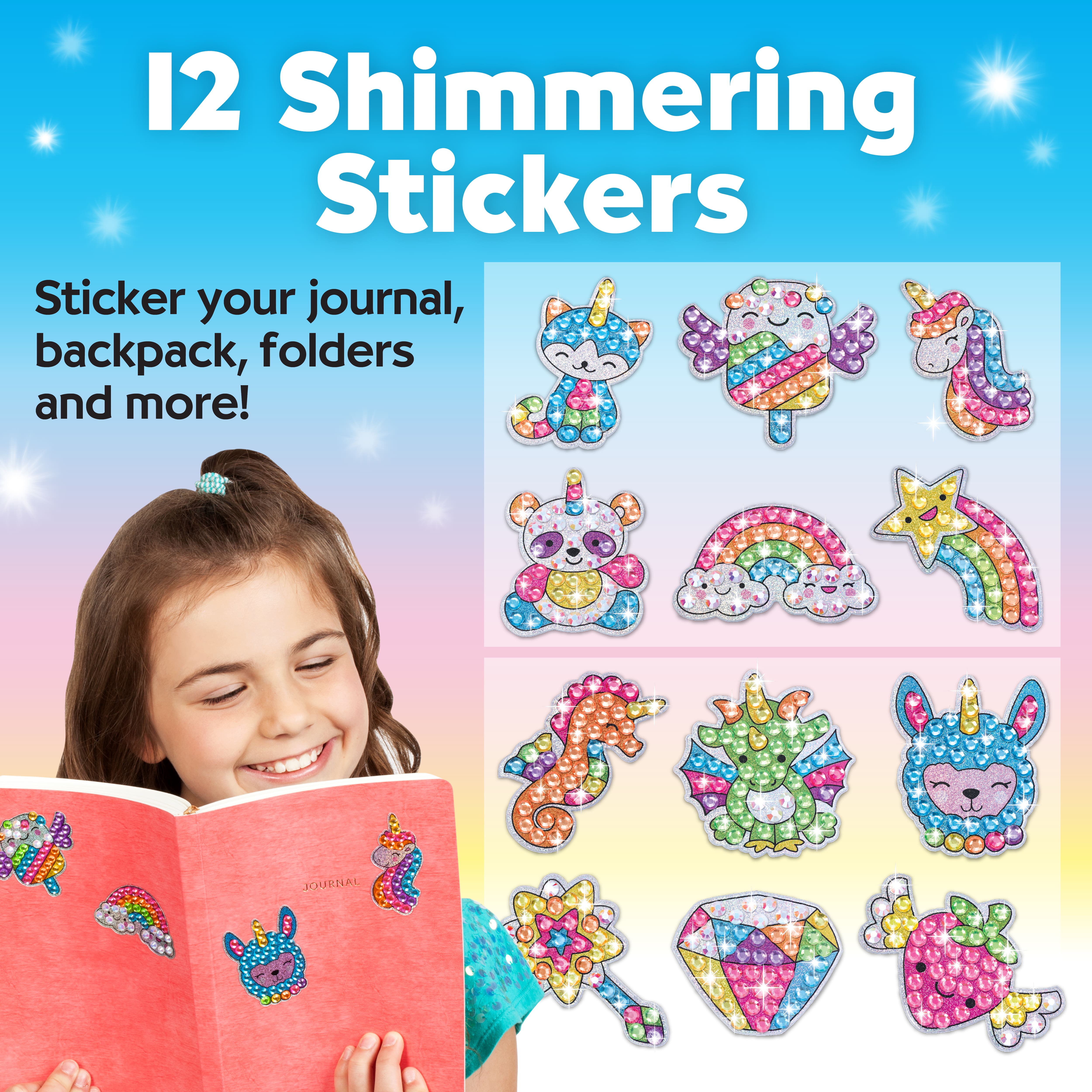Big Gem Diamond Painting Craft Kit for Kids, Stickers and Suncatchers 