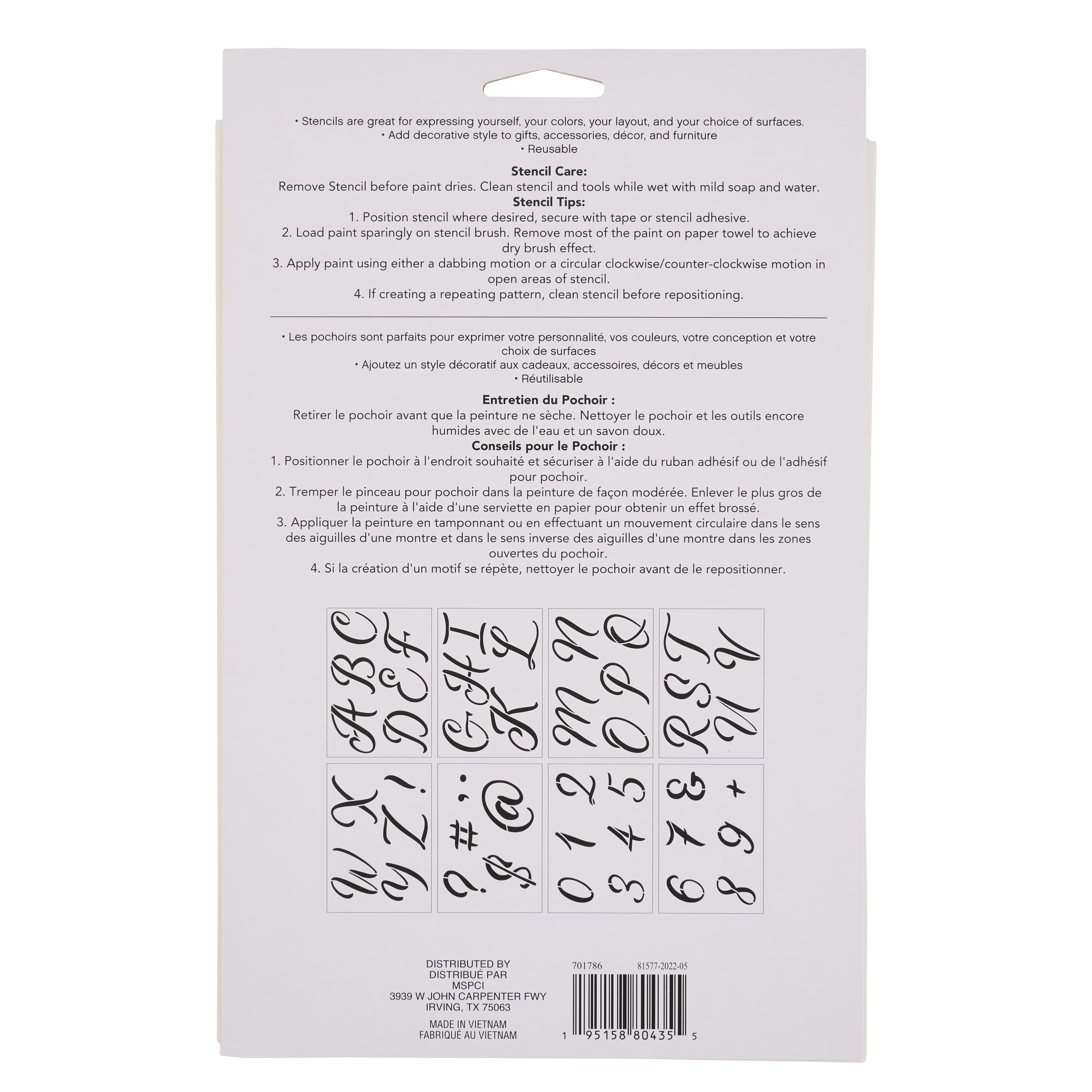 3" Formal Alphabet Font Stencils by Craft Smart® | Michaels