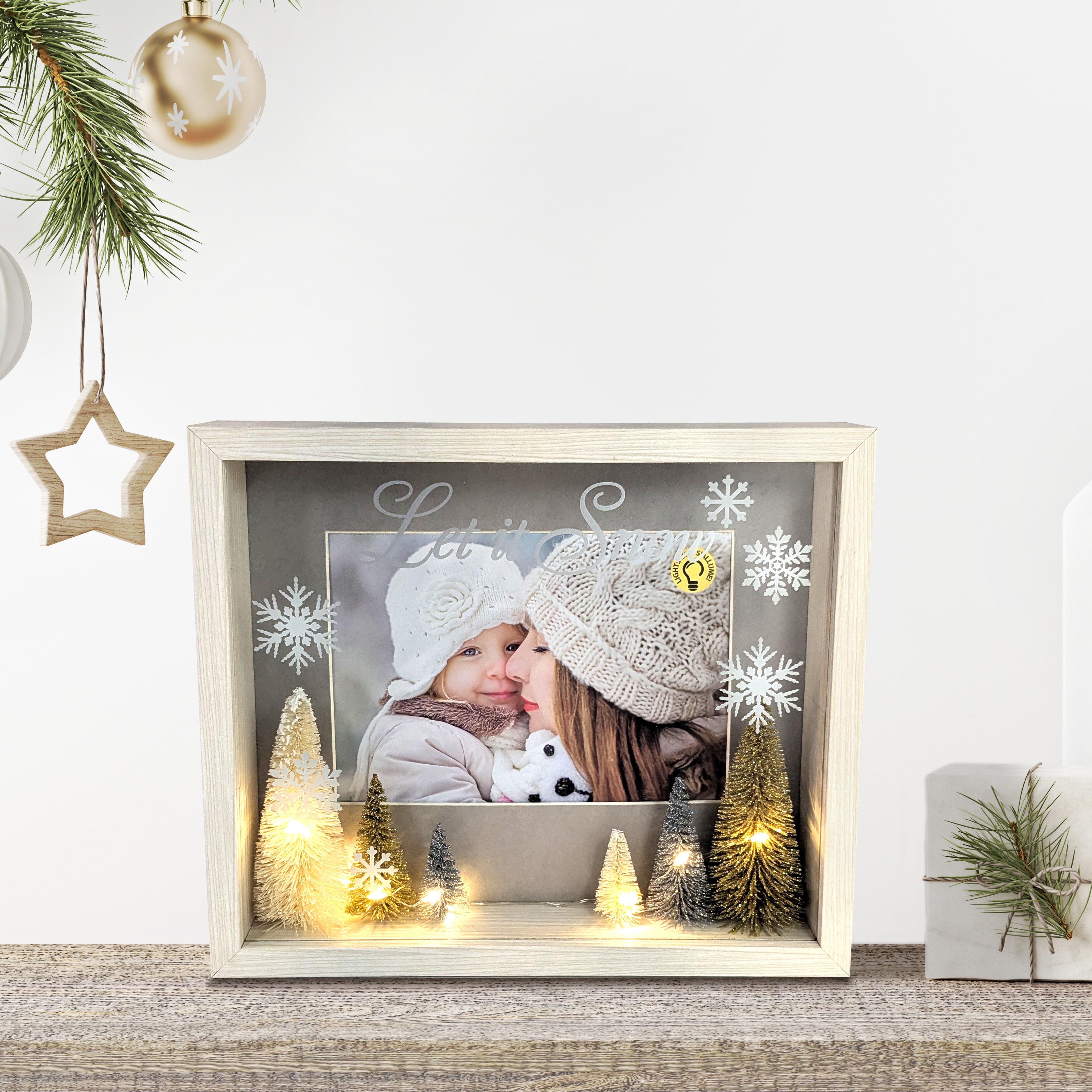 5&#x22; x 7&#x22; LED Let it Snow Tabletop Frame by Studio D&#xE9;cor&#xAE;