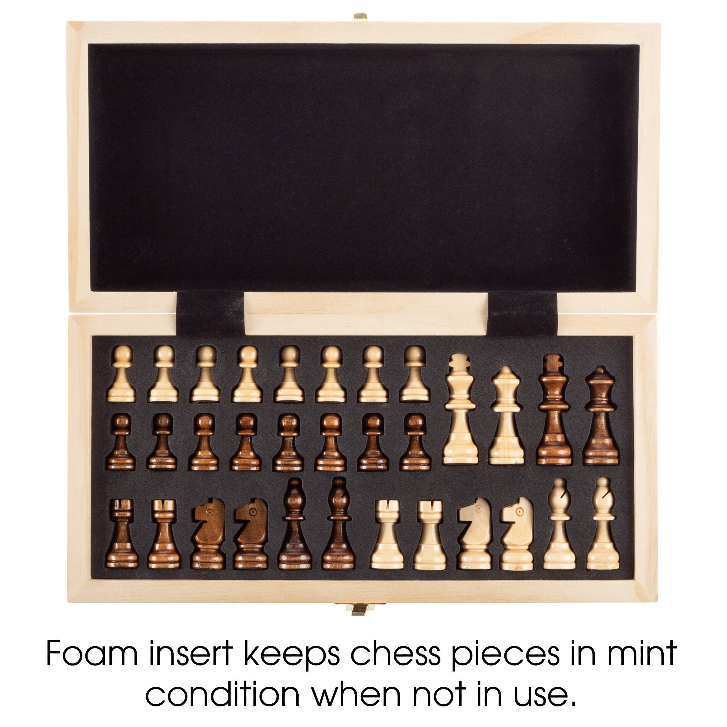 Toy Time Chess Set with Folding Wooden Board