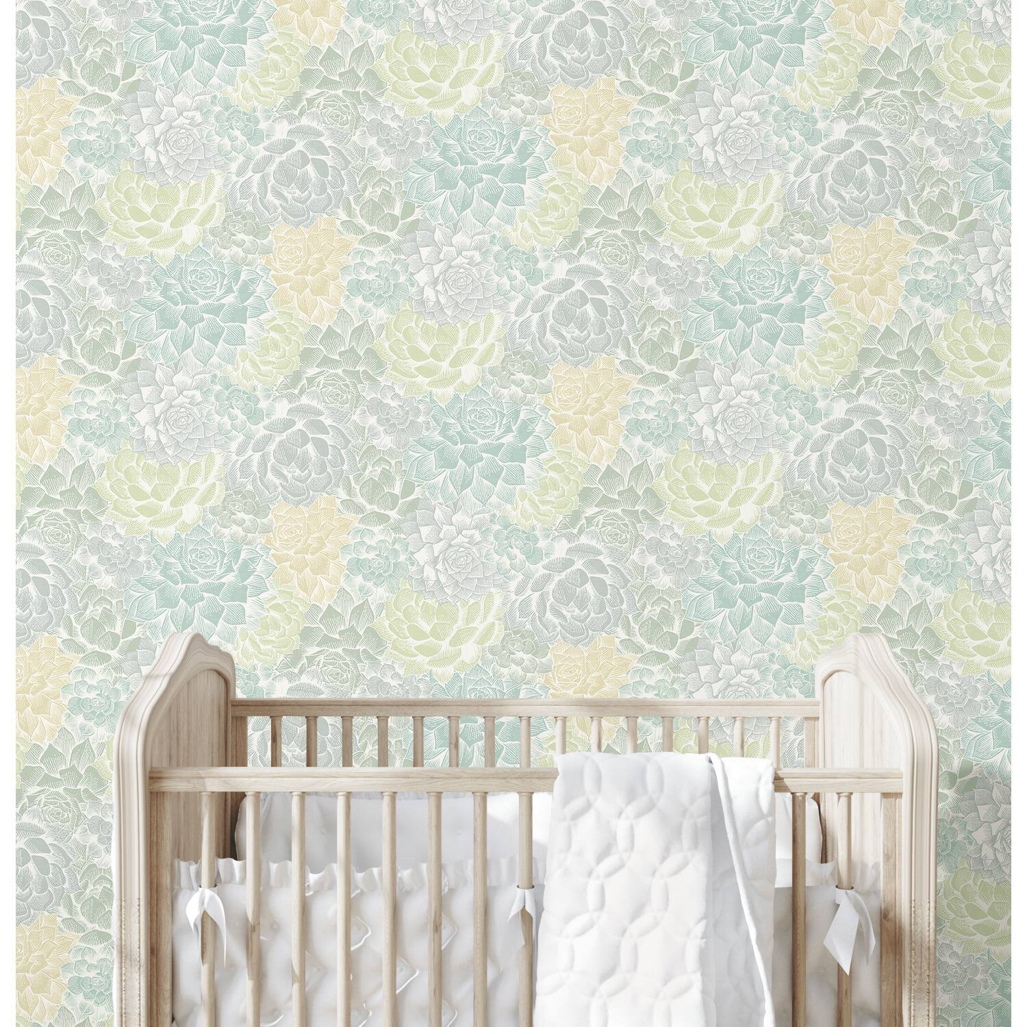 RoomMates Mr. Kate Succulent Plant Peel &#x26; Stick Wallpaper