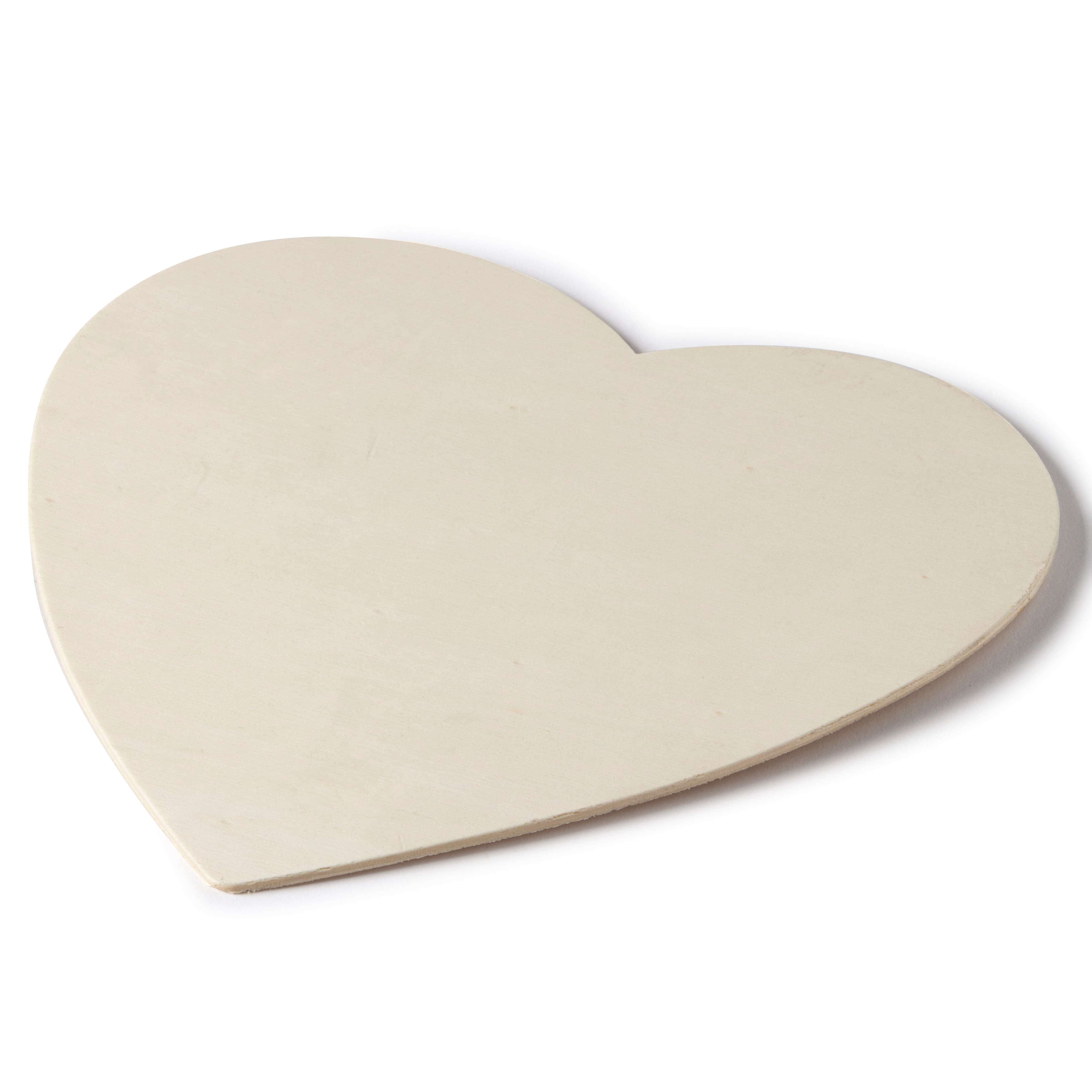 8 Pack: 9 inch Heart Wood Plaque by ArtMinds