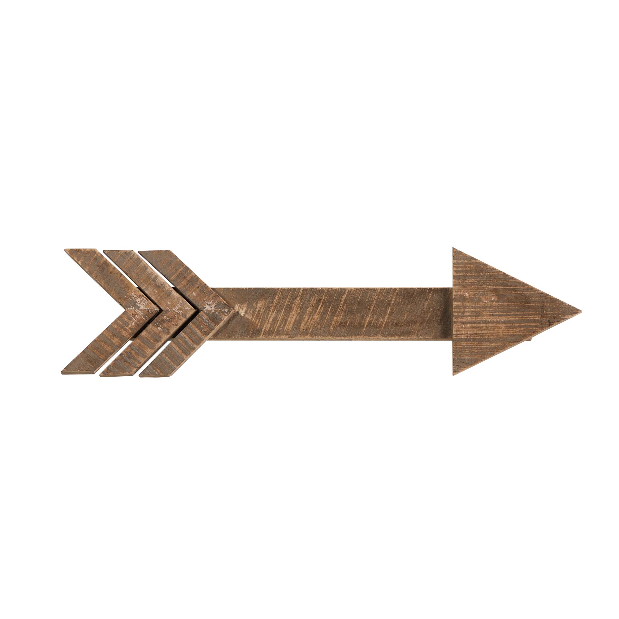2ft. Rustic Wood Arrows Wall Art Décor (Set of 2)