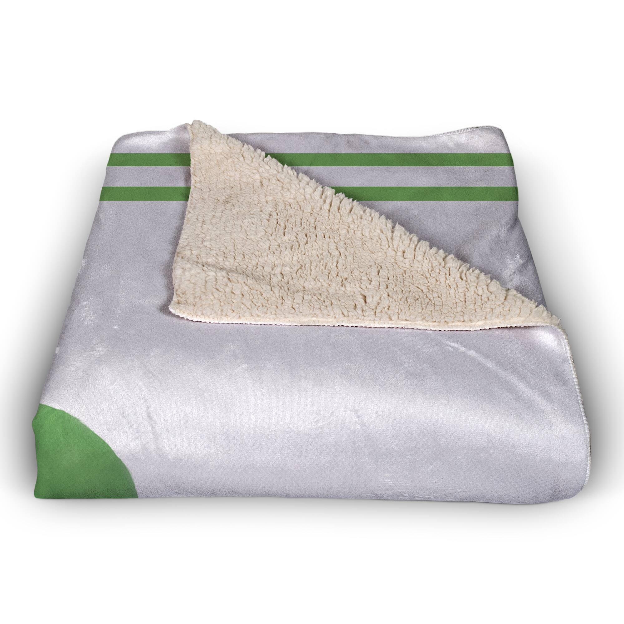 Large Four Leaf Clover Date 50" x 60" Sherpa Fleece Blanket