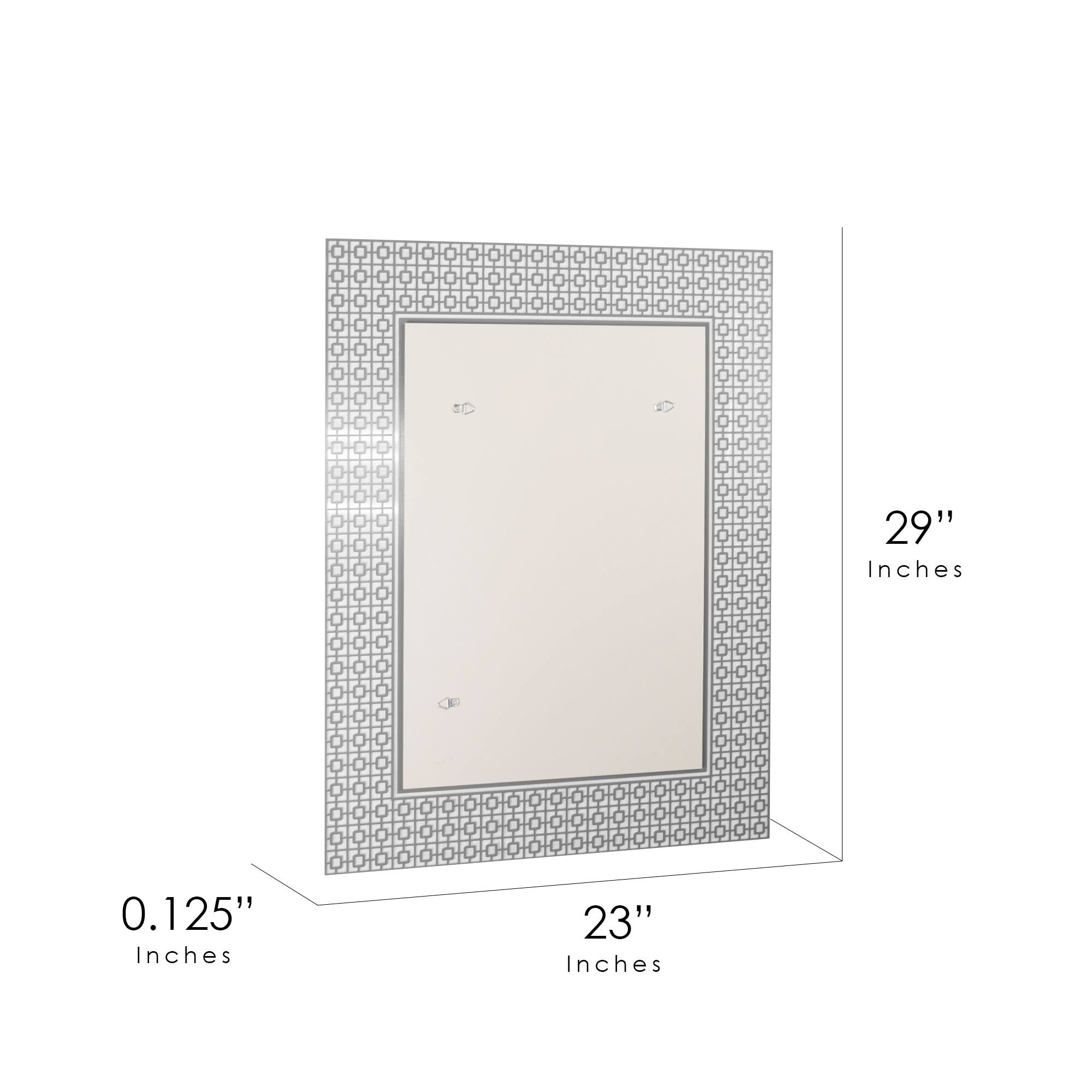 Head West&#xAE; 29&#x22; Geometric Square Lattice Trellis Accent Wall Mirror