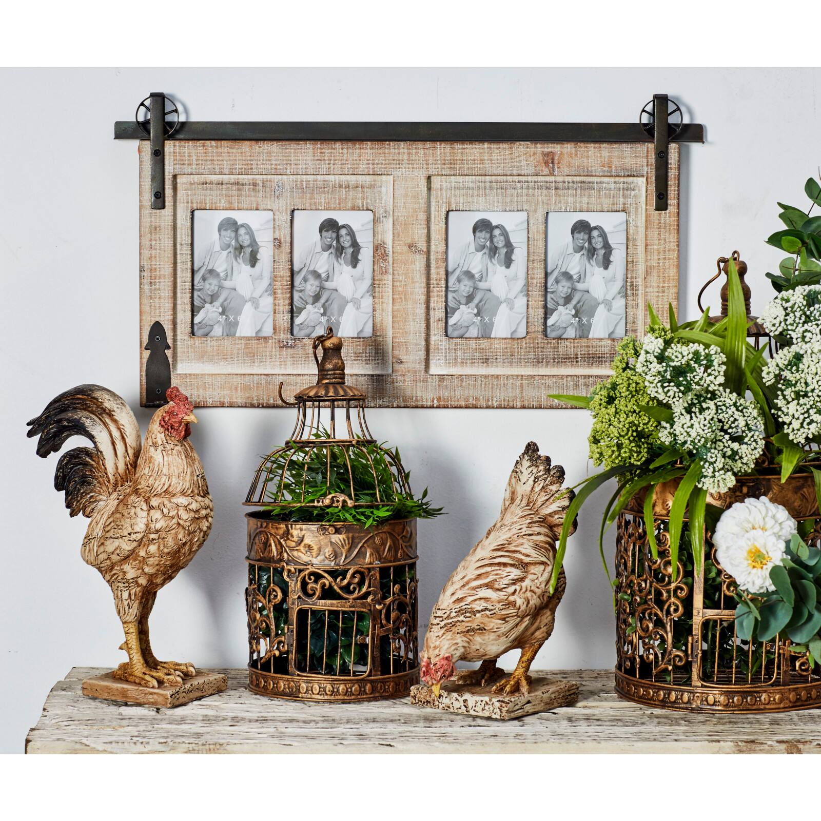 4 Opening Natural 4&#x22; x 6&#x22; Wood Farmhouse Frame