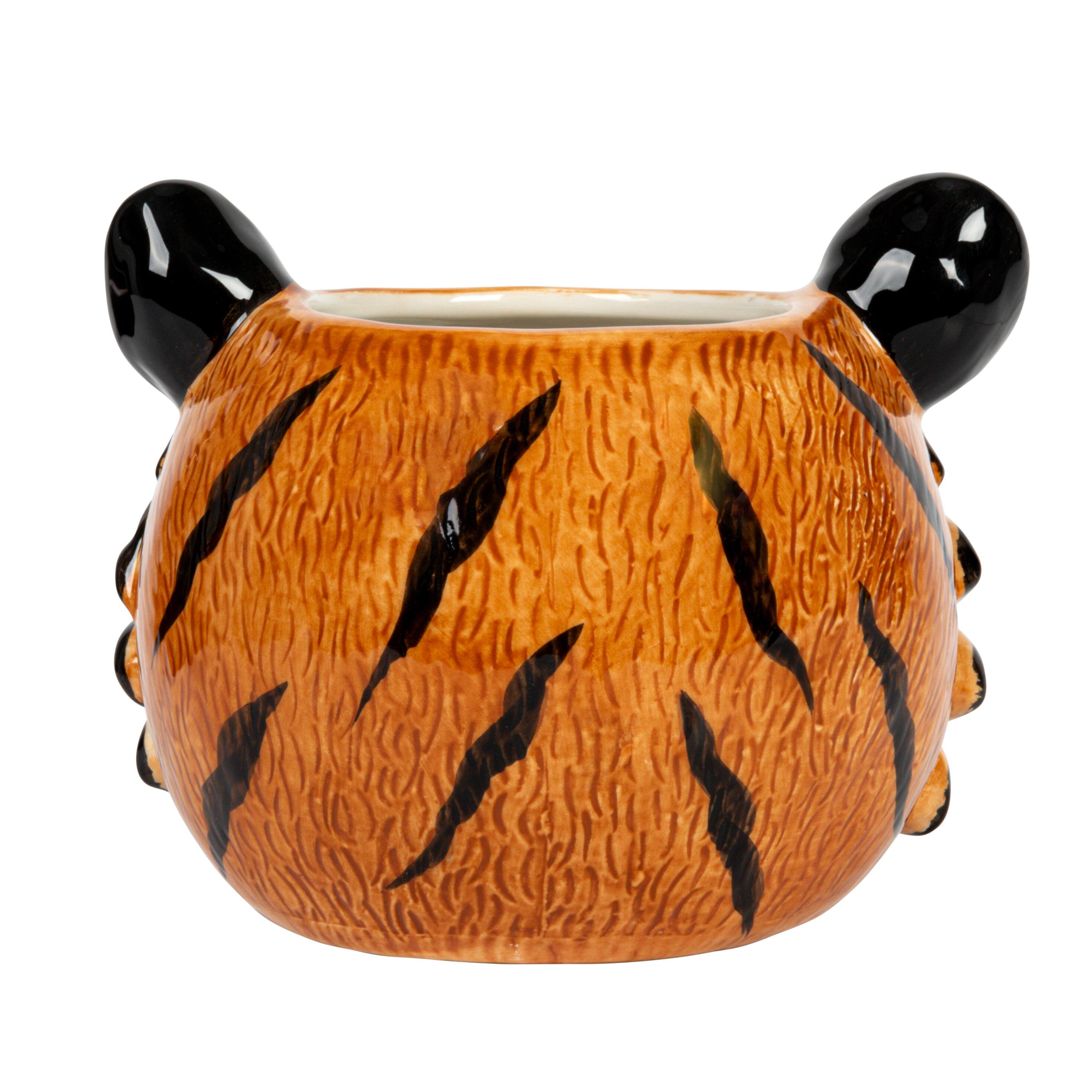 Hello Honey&#xAE; 6&#x22; Round Ceramic Tiger Head Planter