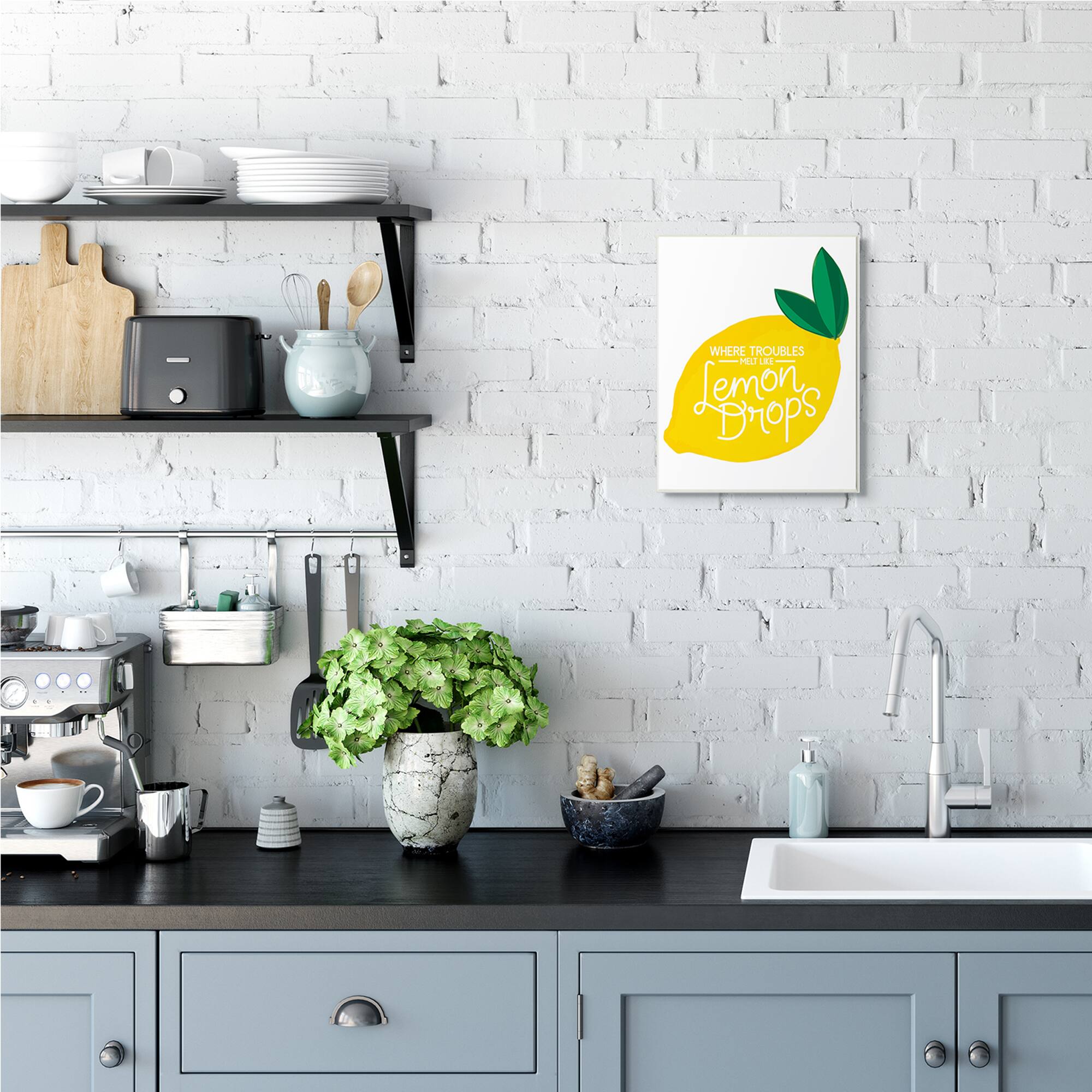 Stupell Industries Melt Like Lemon Drops Quote Quaint Citrus Fruit Wall Plaque