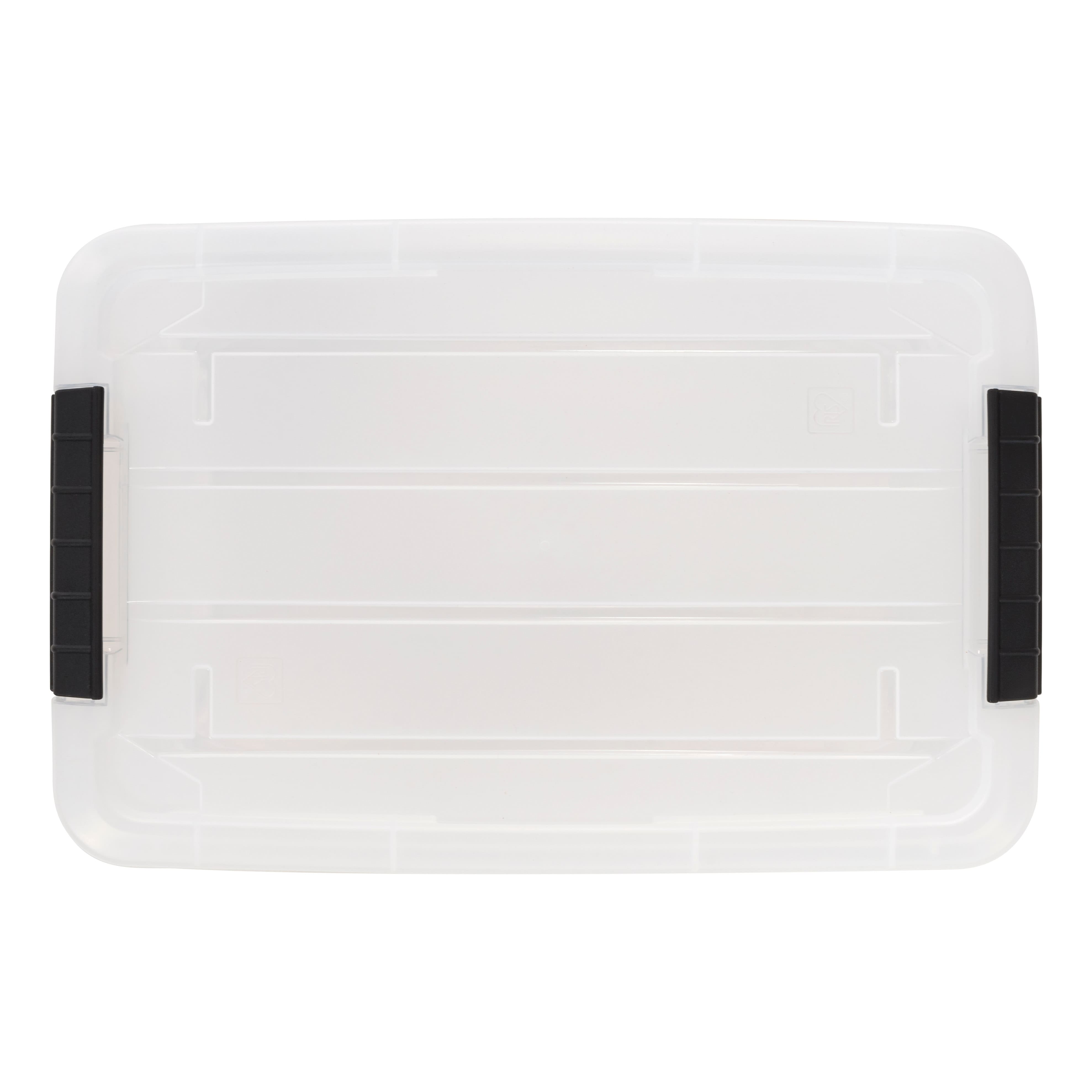 IRIS® 13.5qt. Buckled Clear Boxes with Clear Buckle Lids, 6ct.