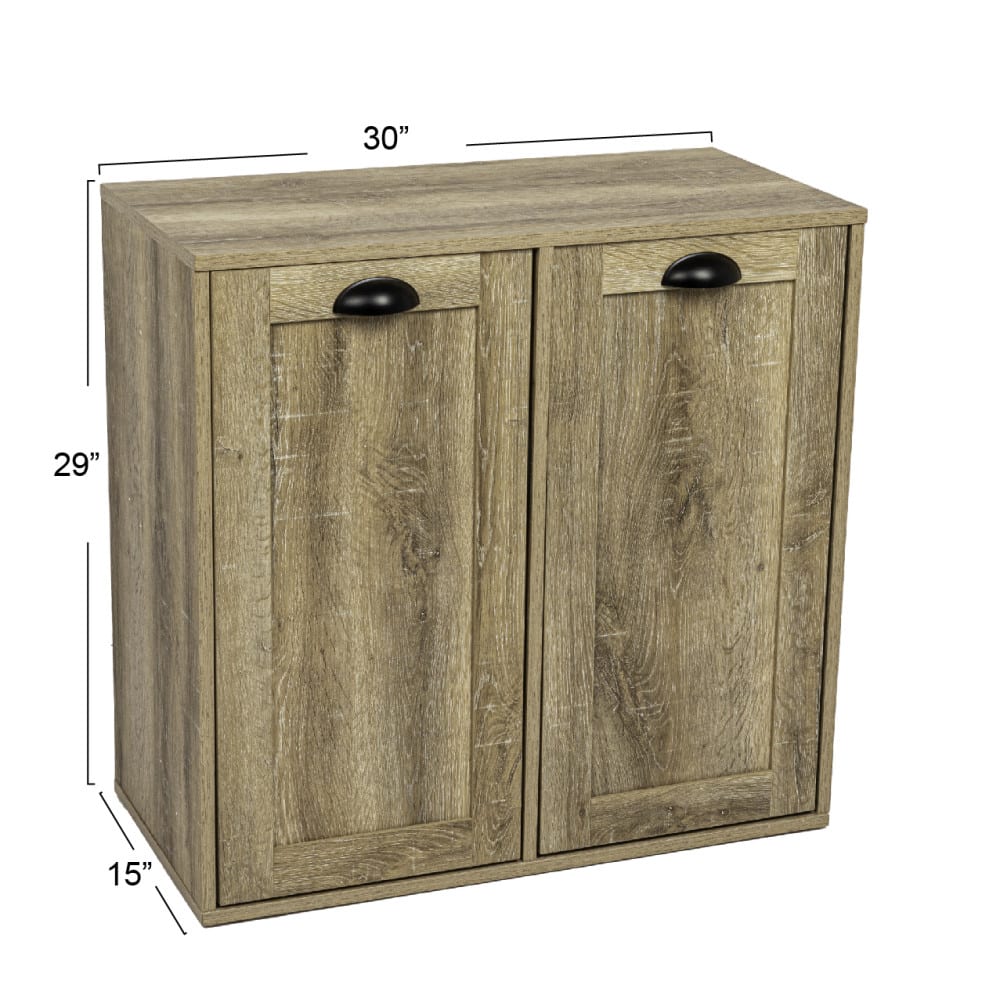 Household Essentials Laundry Sorter Cabinet (Oak)