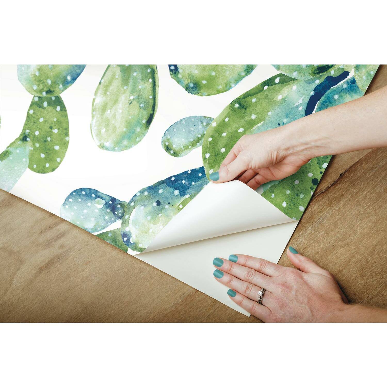 RoomMates Prickly Pear Cactus Peel & Stick Wallpaper