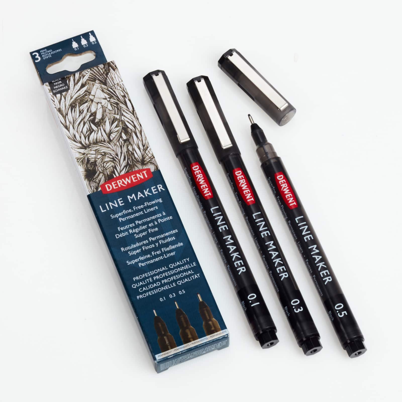 Derwent Black Line Maker Pen Set
