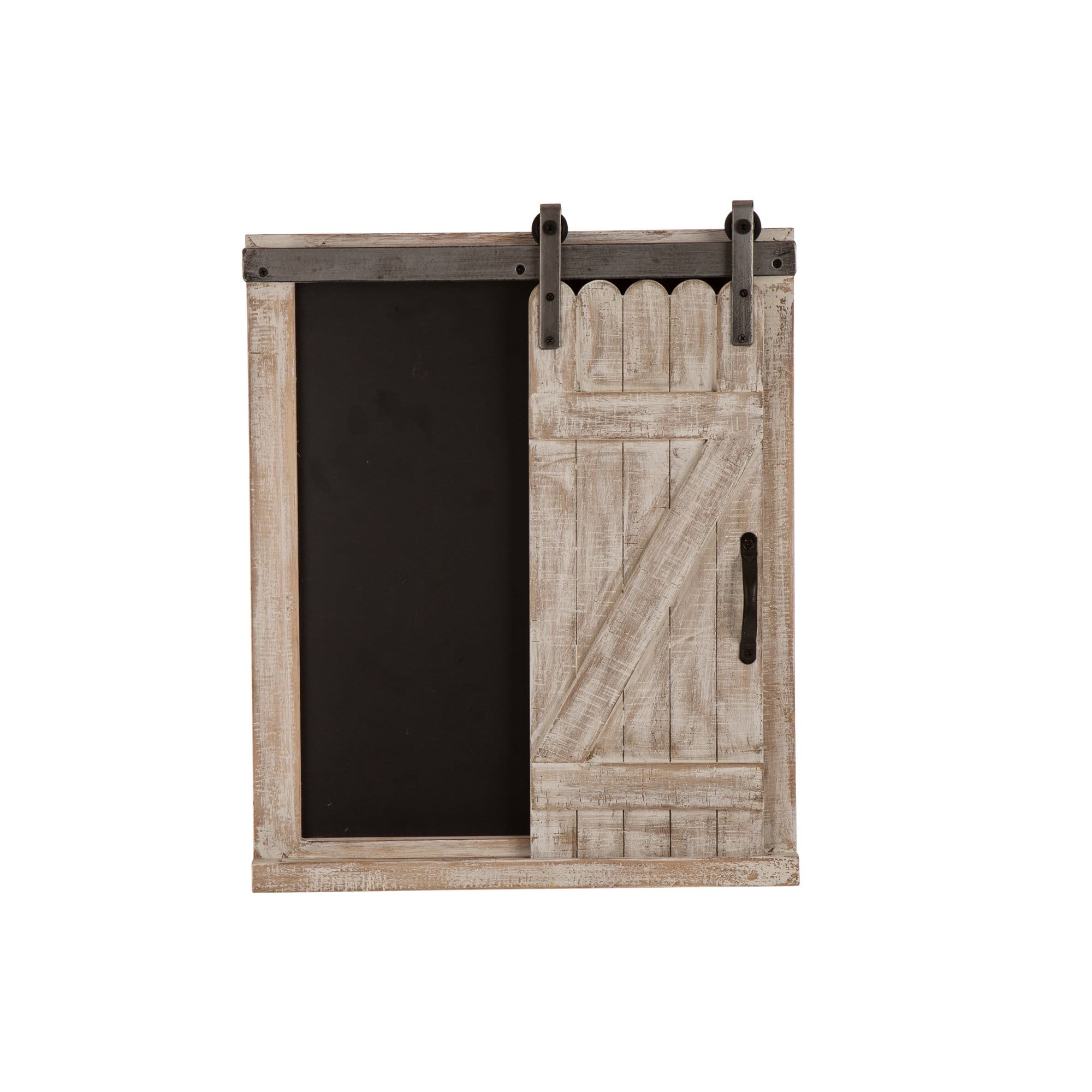 Glitzhome® 19.75" Farmhouse Wooden Chalkboard Barn Door