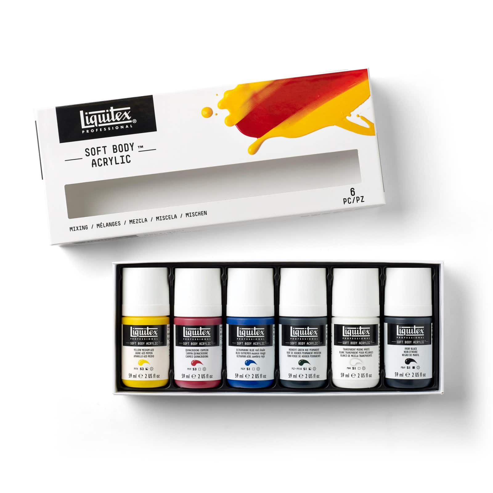 Liquitex&#xAE; Professional 2oz. Soft Body Acrylic Mixing Set, 6ct.