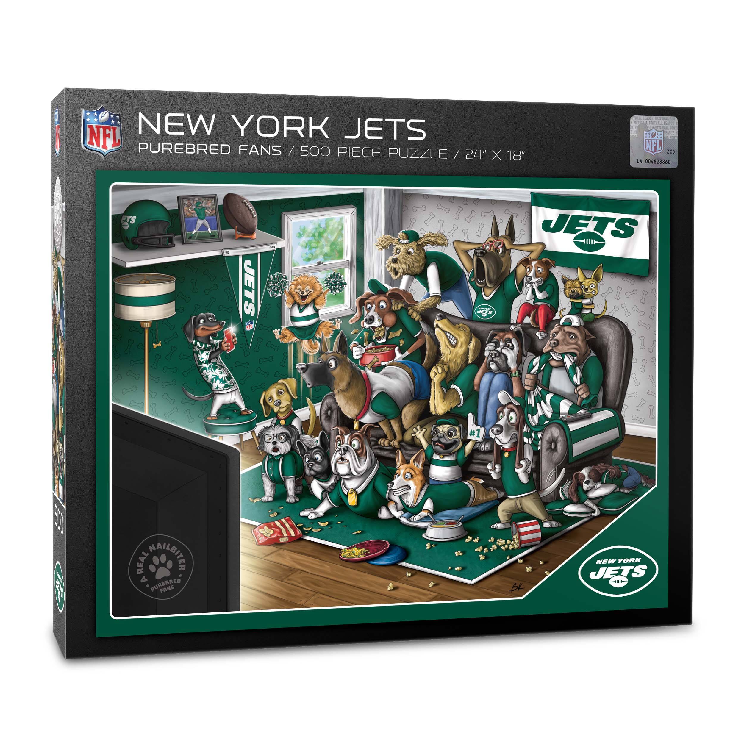 NFL Purebred Fans A Real Nailbiter 500 Piece Puzzle By Youthefan in New York Jets | 18" x 24" | Michaels®