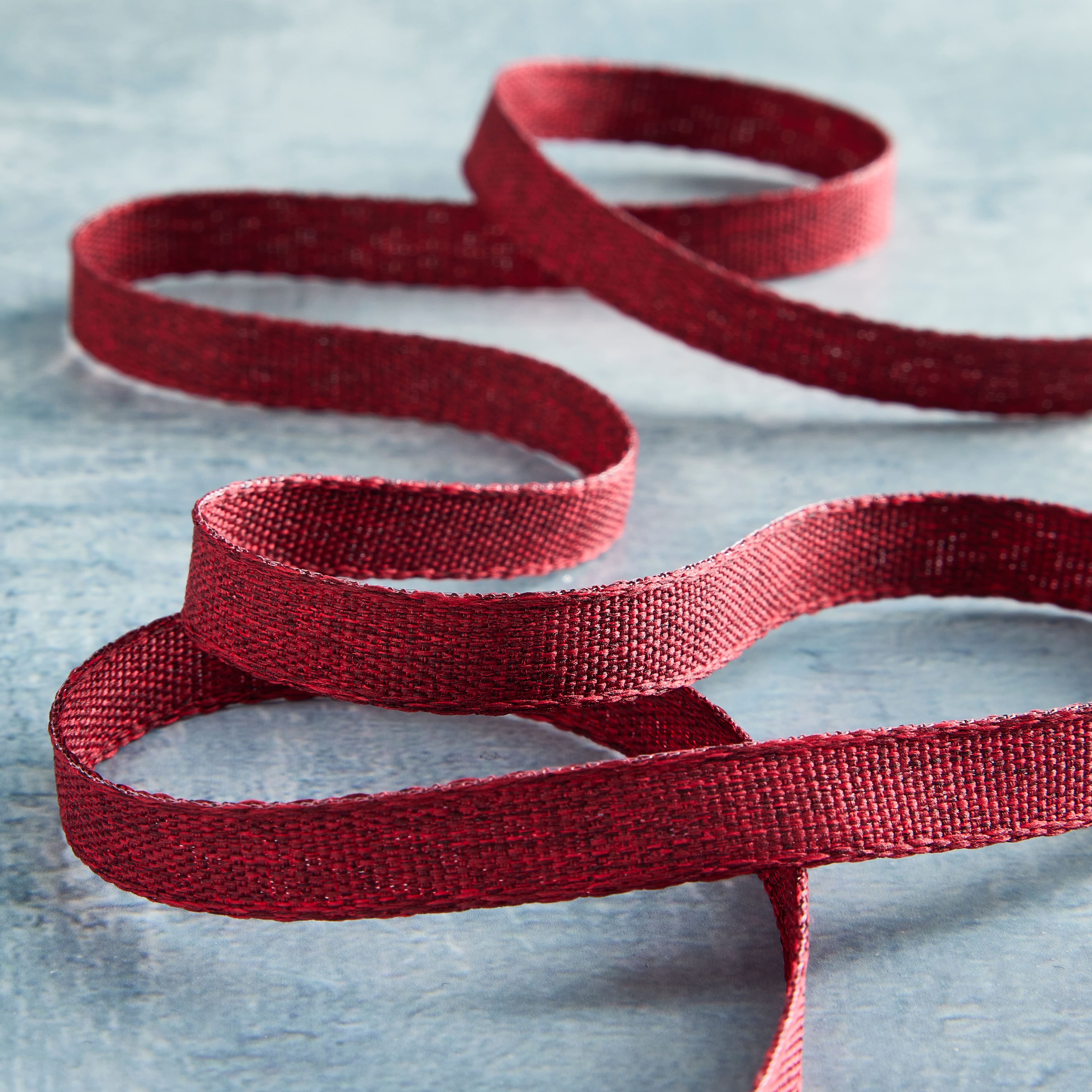 12 Pack: 3/8" x 7yd. Faux Linen Ribbon by Celebrate It®